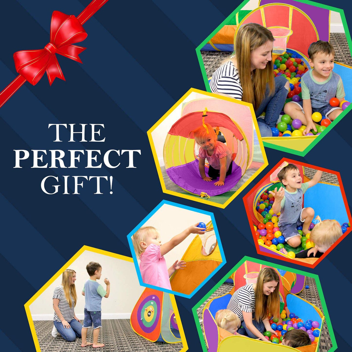 Hide N Side Gift for Toddlers: Ball Pit, Play Tent & Tunnels – Fun Indoor Toy for 3-6 Year Olds