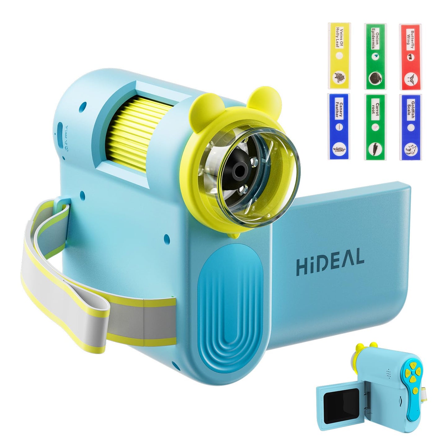 Hideal HP60 IPS Microscope for Kids | Auto On/Off 3-in-1 2-Inch Portable MiniScope – Blue
