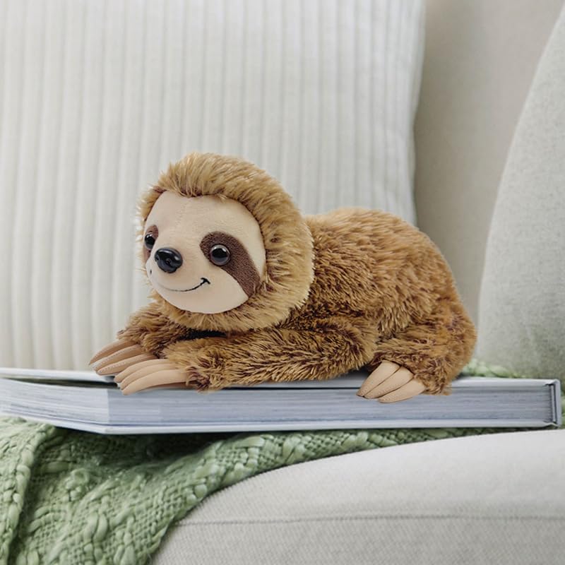 Hideekoog Realistic Sloth Plush - 15-Inch Stuffed Animal with Standing & Lying Postures