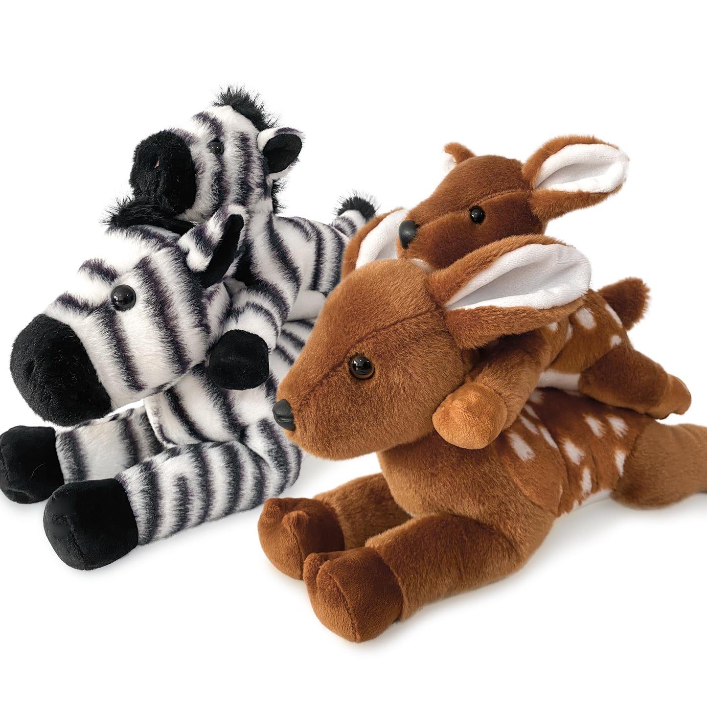 Hideekoog Deer Plush Toy – 12-Inch Realistic Lying-Down Plush for Kids