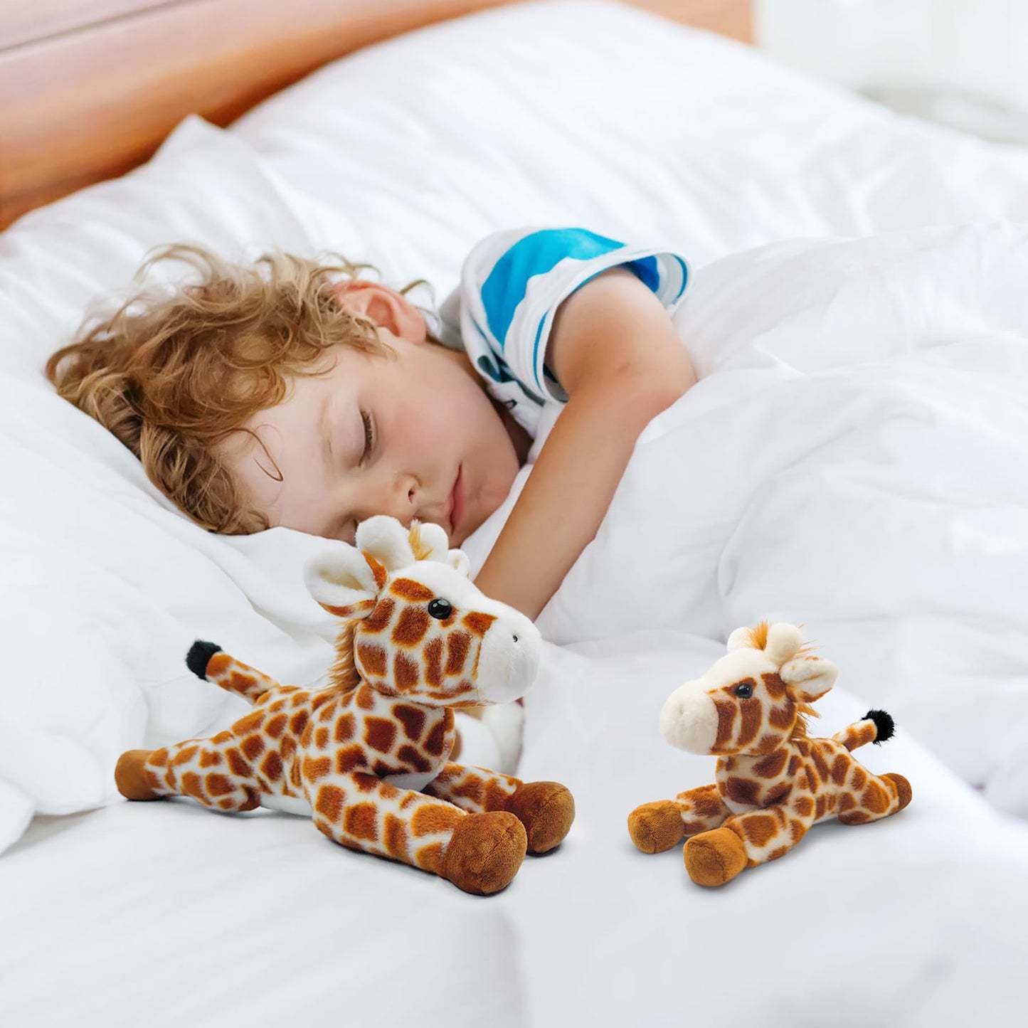 Hideekoog Giraffe Plush Toy - 12-Inch Soft Lying-Down Stuffed Animal for Kids