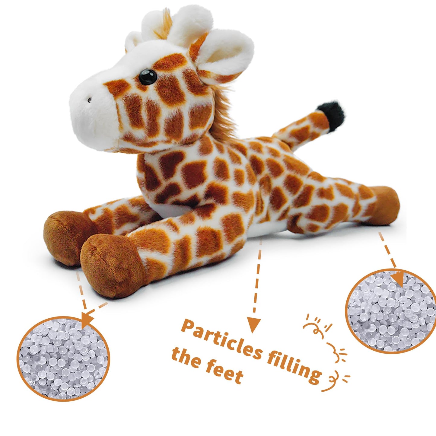 Hideekoog Giraffe Plush Toy - 12-Inch Soft Lying-Down Stuffed Animal for Kids
