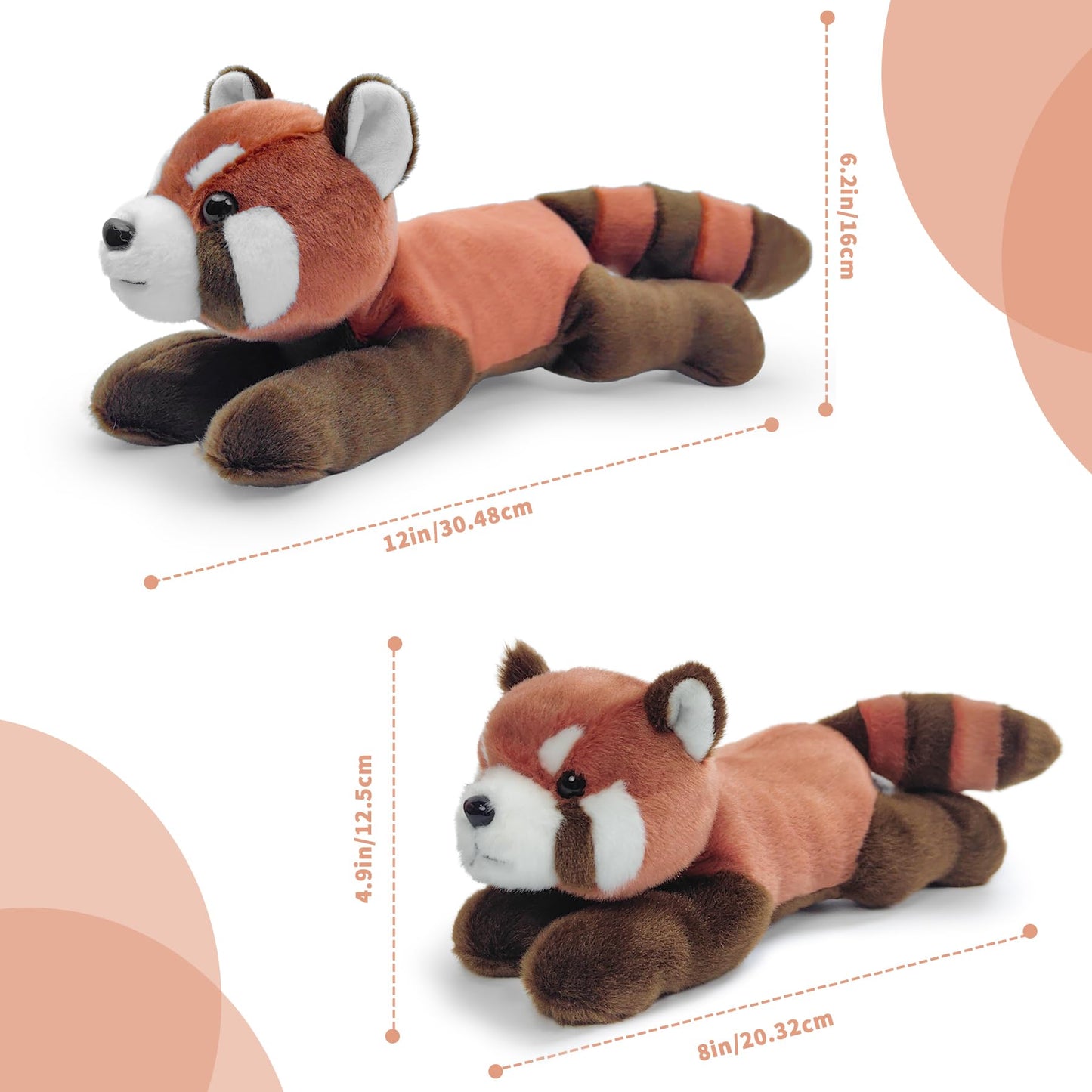 Hideekoog 12-Inch Lying-Down Realistic Animal Plush – 12 Animal Designs for Kids, Teens, and Adults