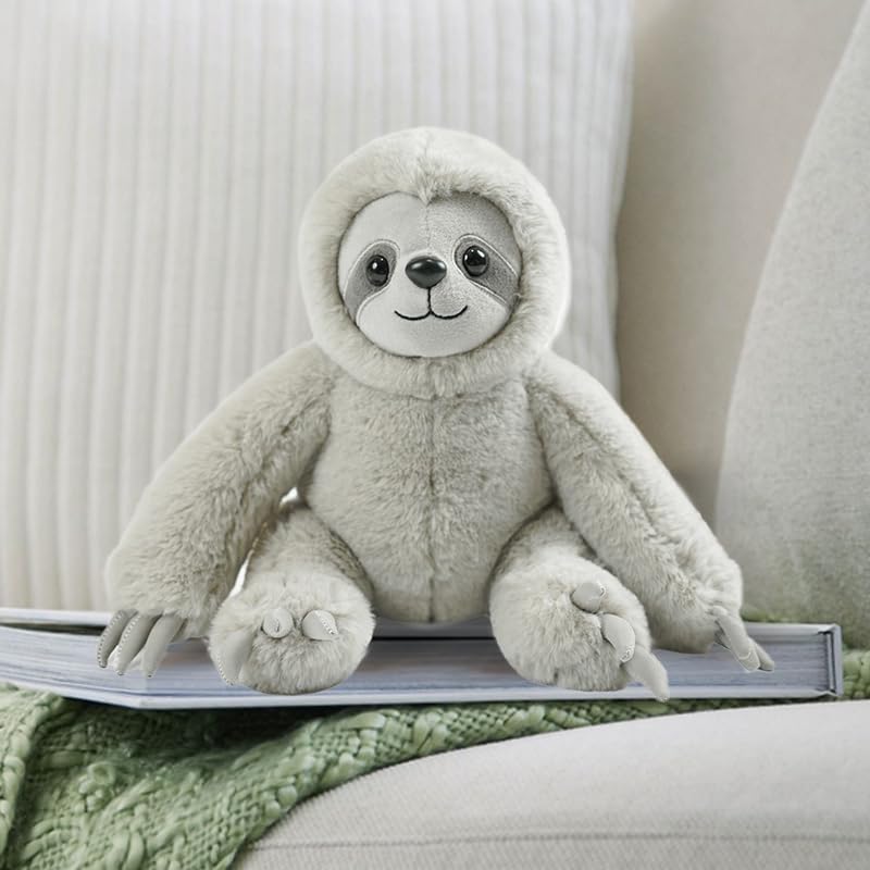 Hideekoog Realistic Sloth Stuffed Animal – 15-Inch Plush Toy for Kids