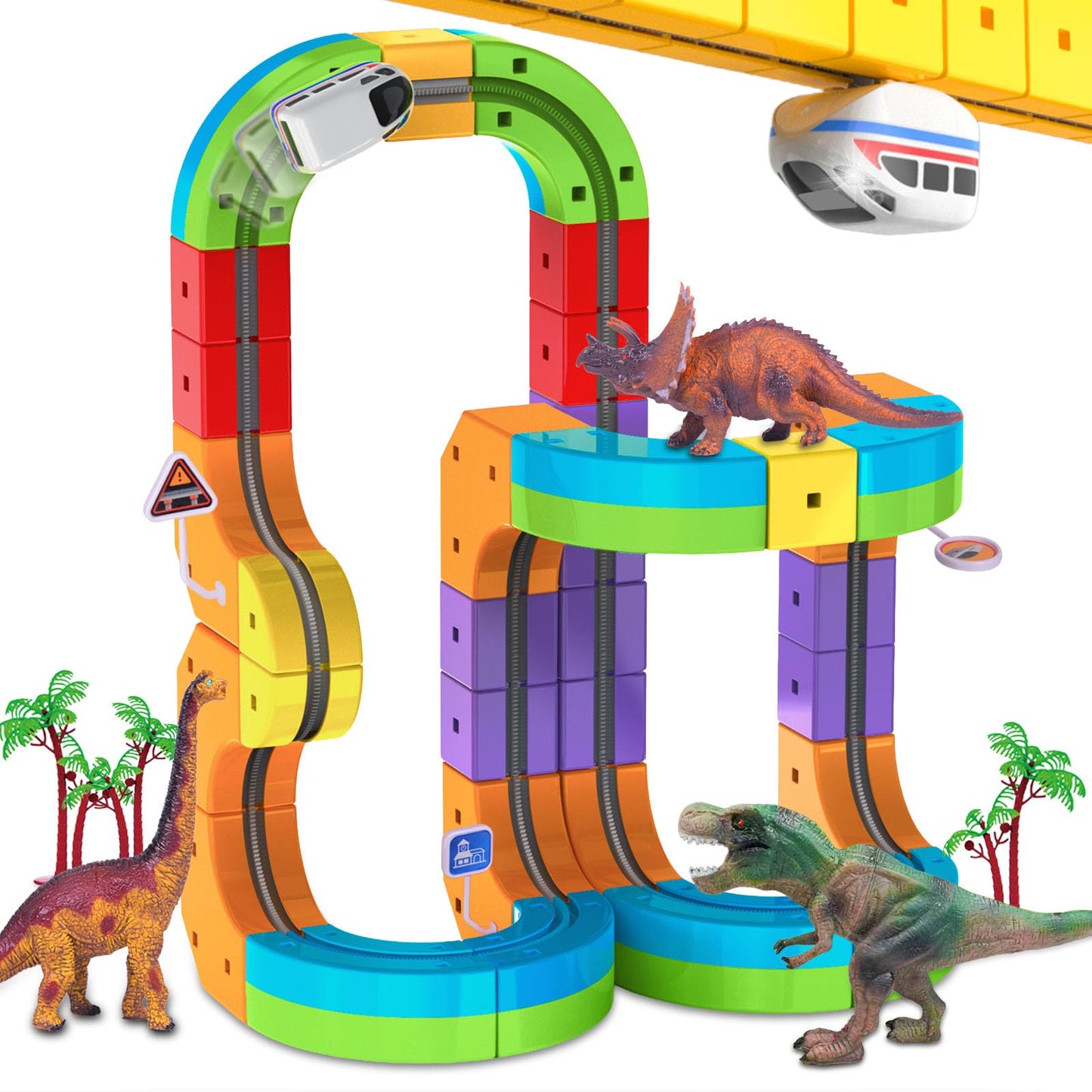 Hifun Electric Train Set with 3D Magic Flexible Tracks – Safe STEM Toy for Kids Aged 3–8
