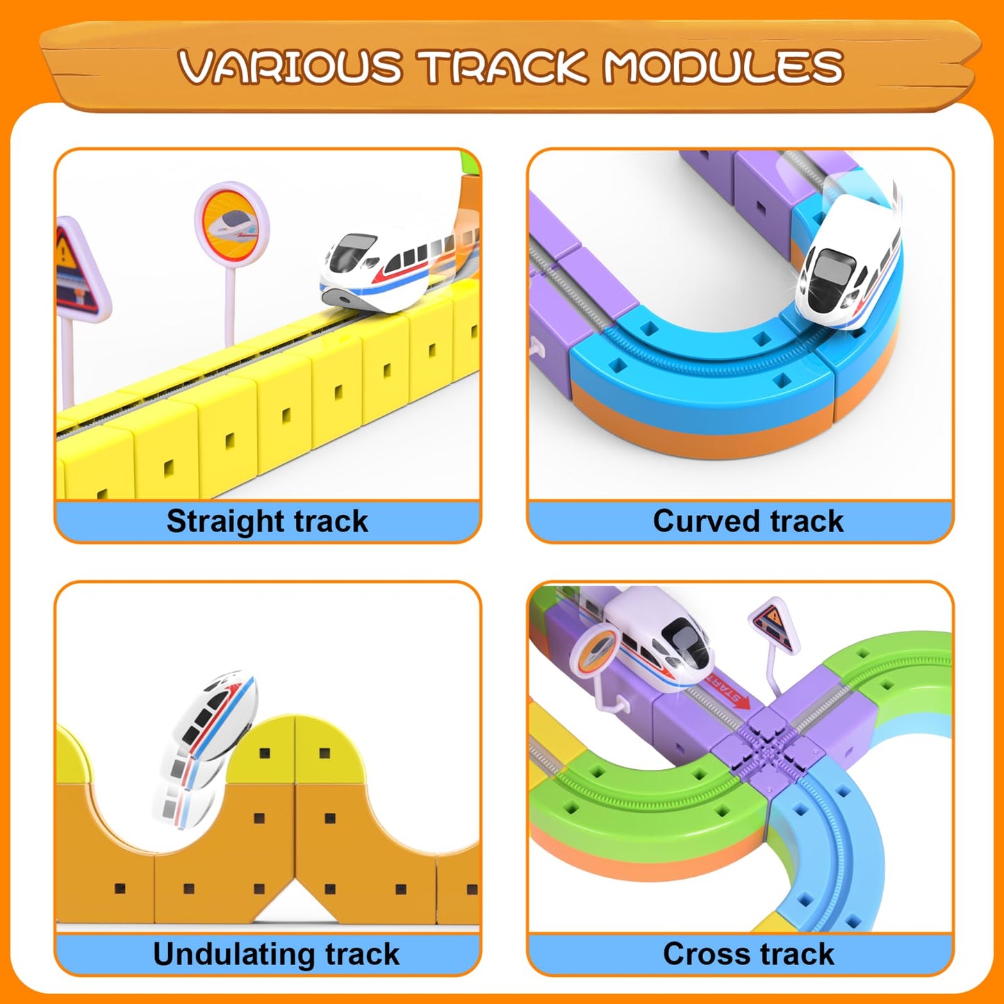 Hifun Electric Train Set with 3D Magic Flexible Tracks – Safe STEM Toy for Kids Aged 3–8
