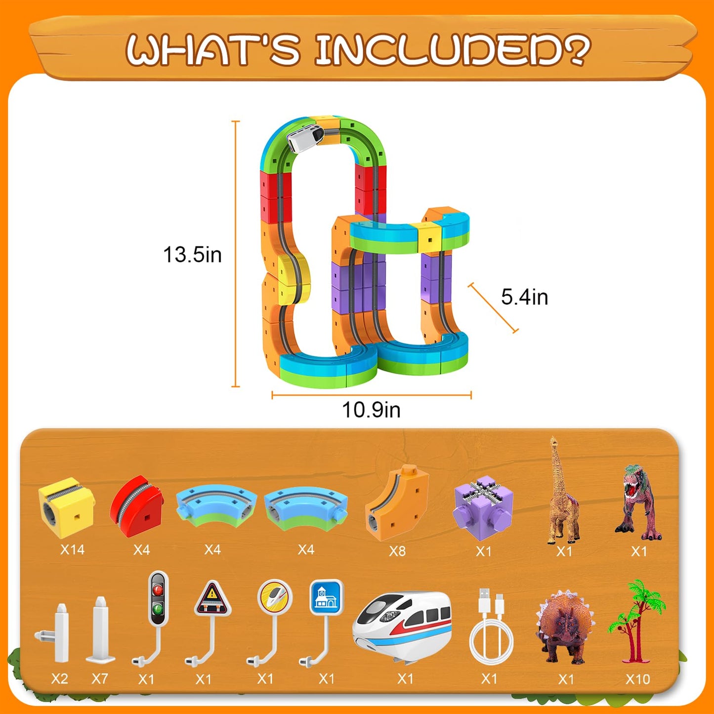 Hifun Electric Train Set with 3D Magic Flexible Tracks – Safe STEM Toy for Kids Aged 3–8