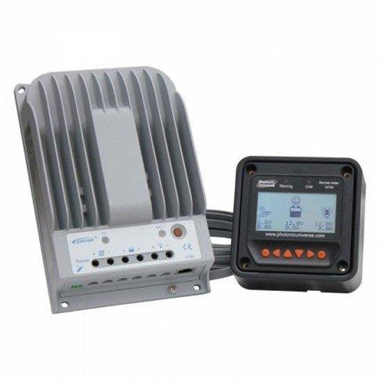 High efficiency 20A MPPT solar charge controller with LCD display and 5m cable for solar panels up to 260W (12V) / 520W (24V) up to 150V