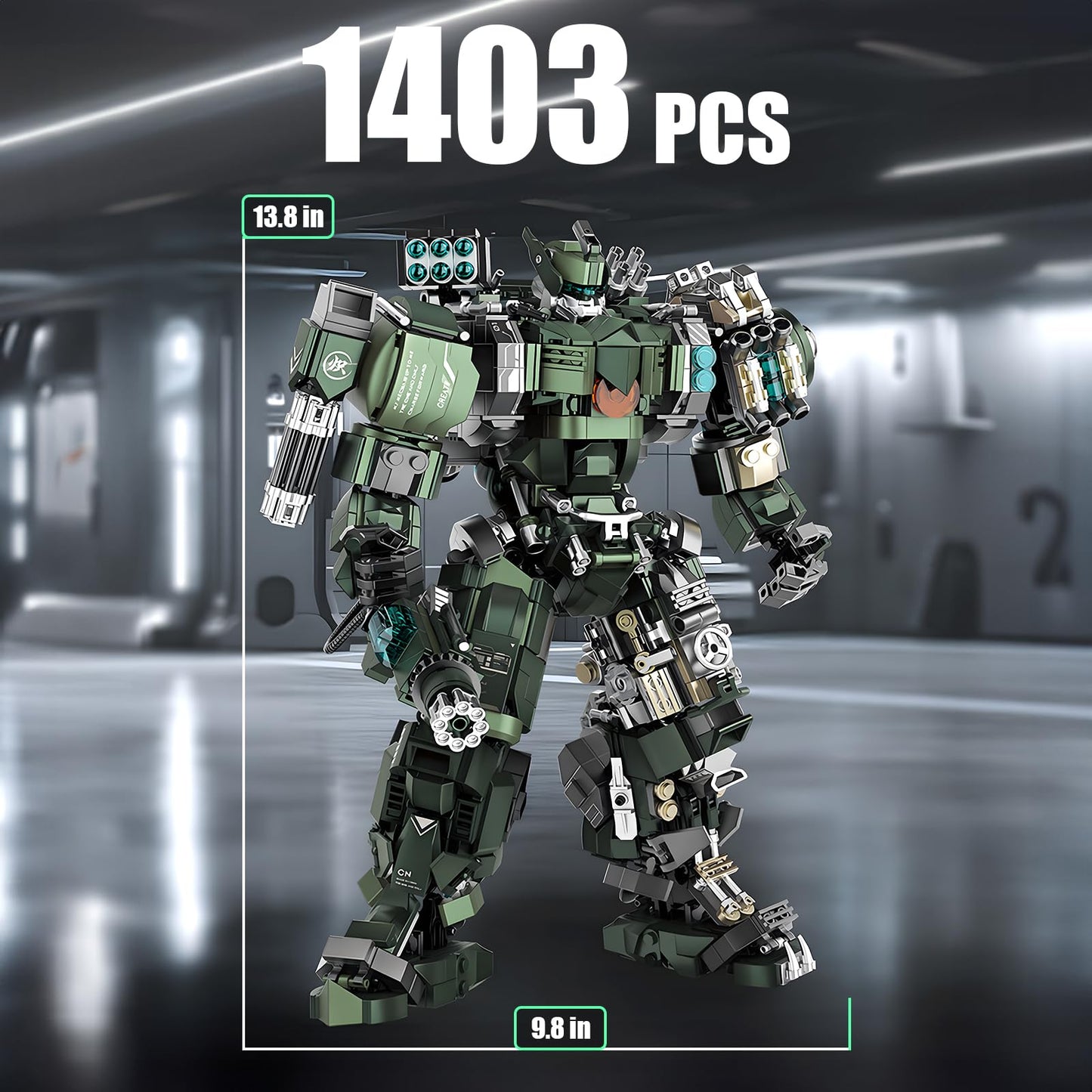HIGH GODO Mech Building Blocks Set — 1403-Piece Robot Model for Adults & Teens 14+
