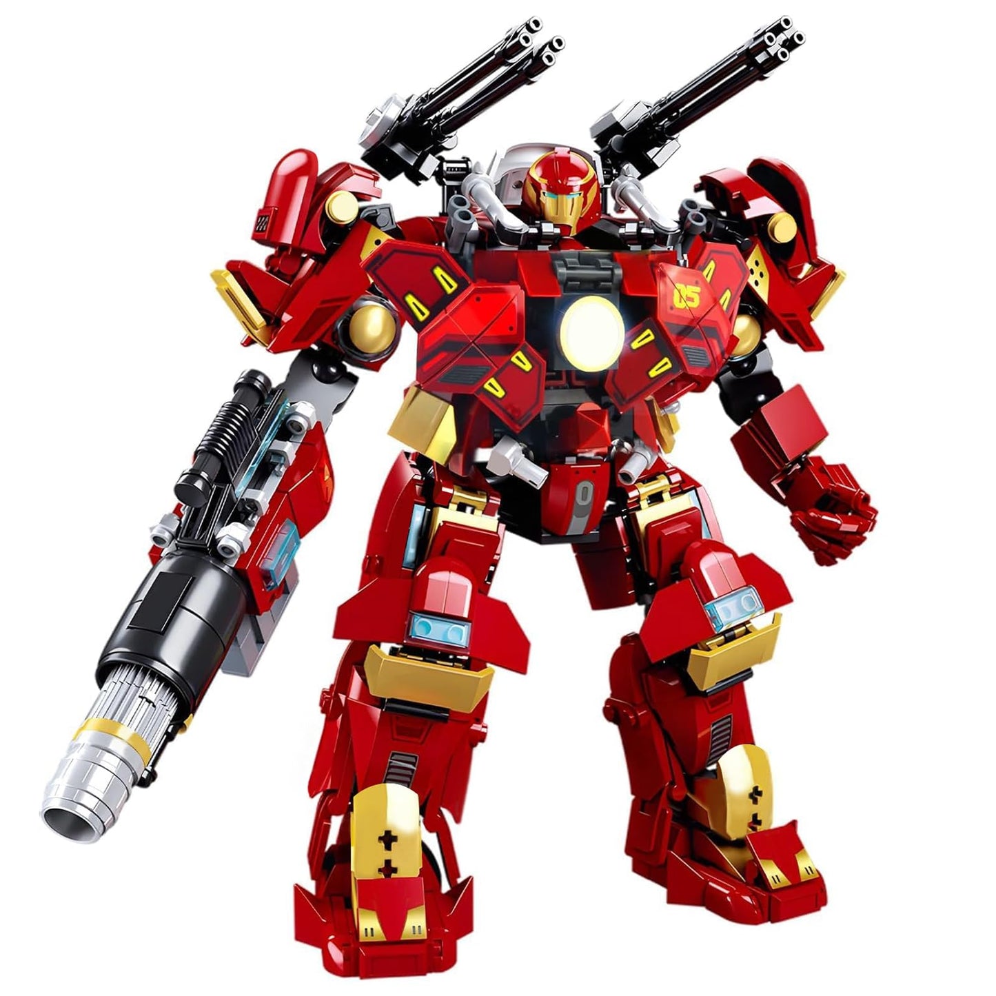 HIGH GODO Mech Robot Transforming Building Blocks Set for Adults – 588 Pieces City Warrior Figure