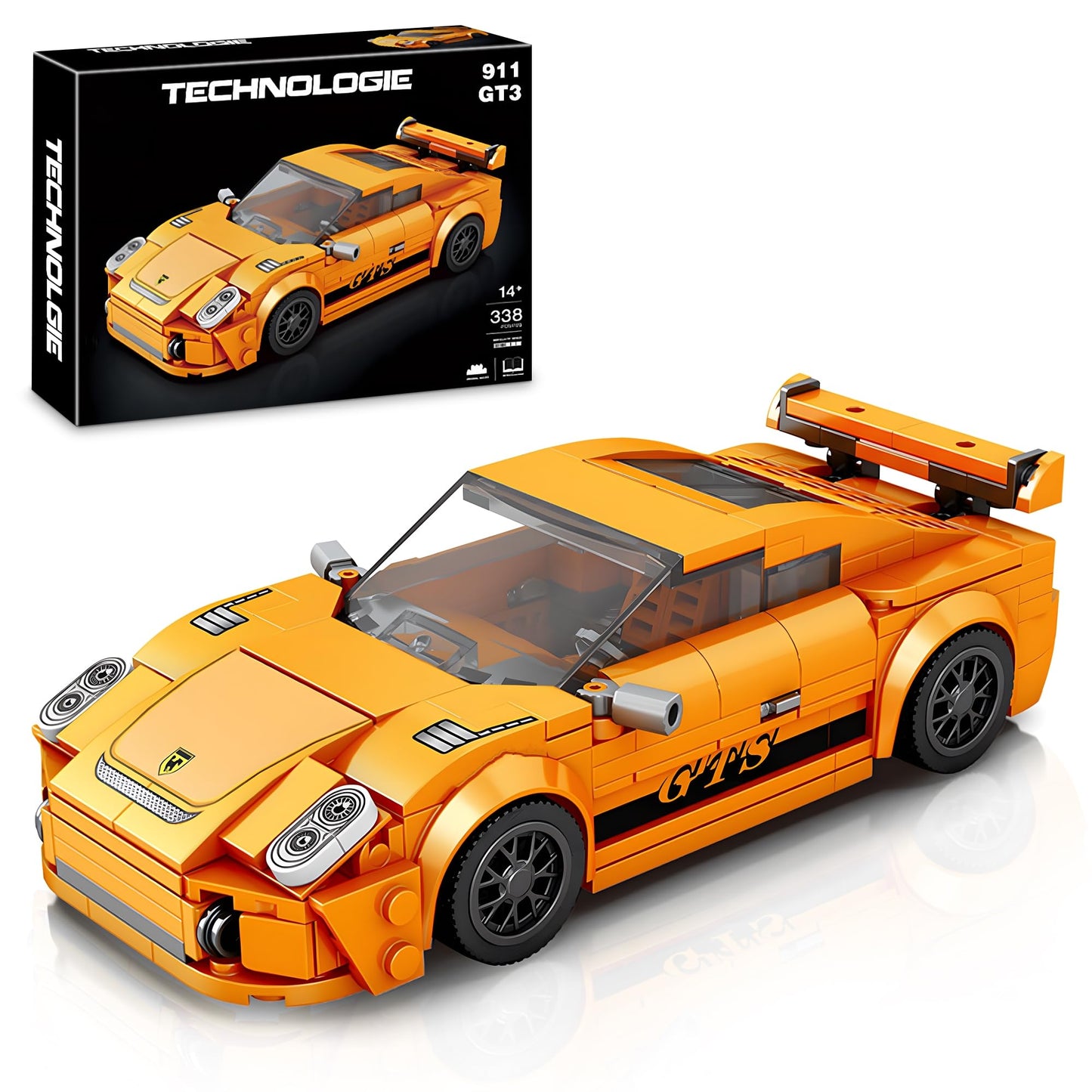 HIGH GODO Speed Racing Cars Building Sets – 338-Piece 911 Model Kit for Teens