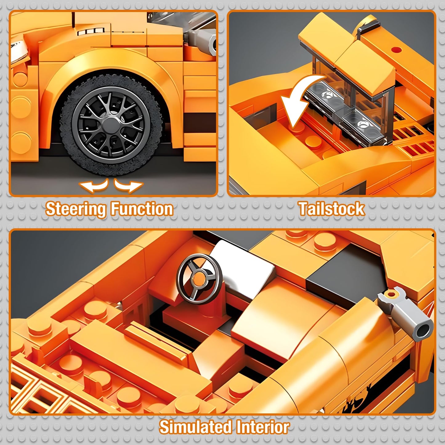 HIGH GODO Speed Racing Cars Building Sets – 338-Piece 911 Model Kit for Teens