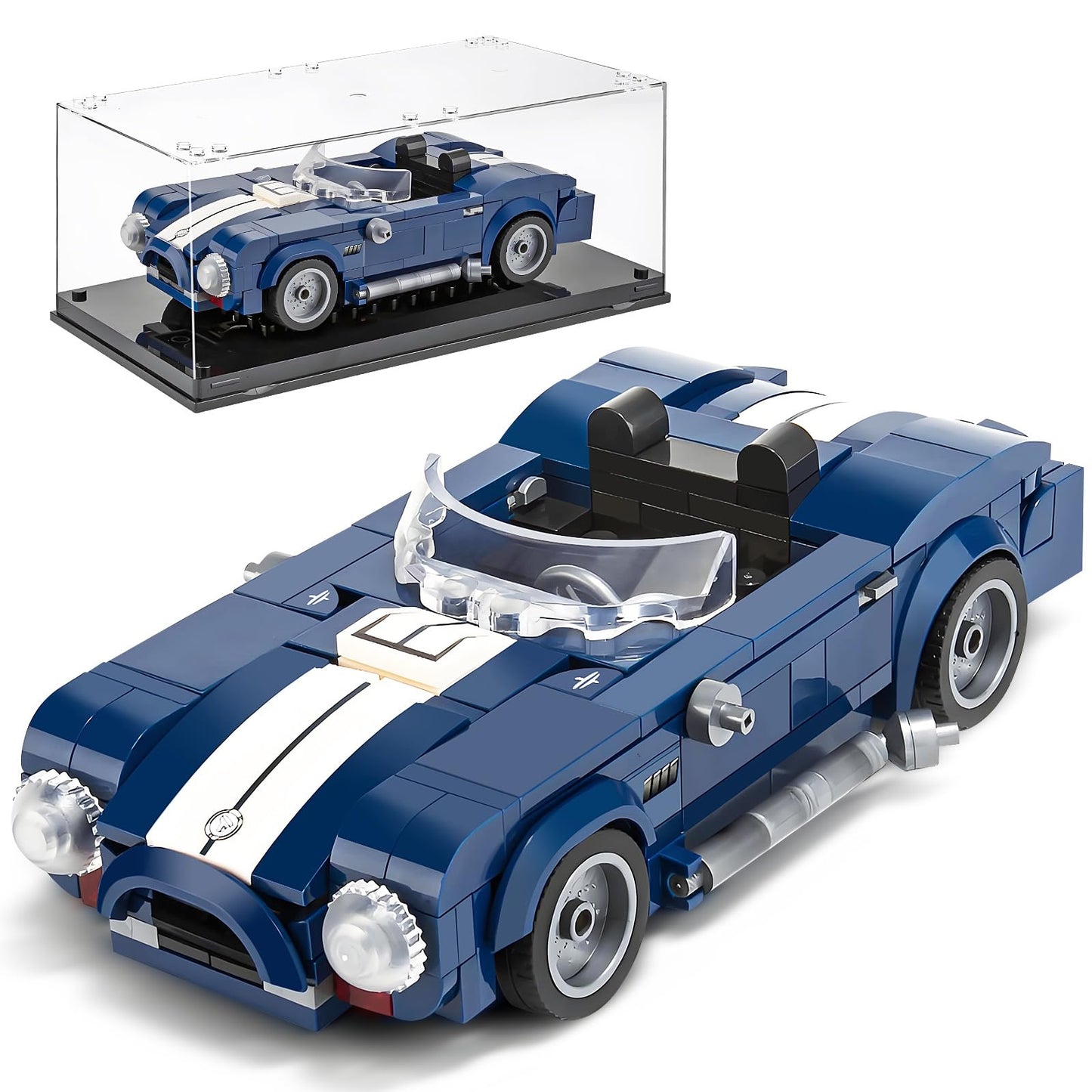 HIGH GODO Sports Car Building Set for Adults – 324-Piece Vintage Racing Model Kit with Display Box