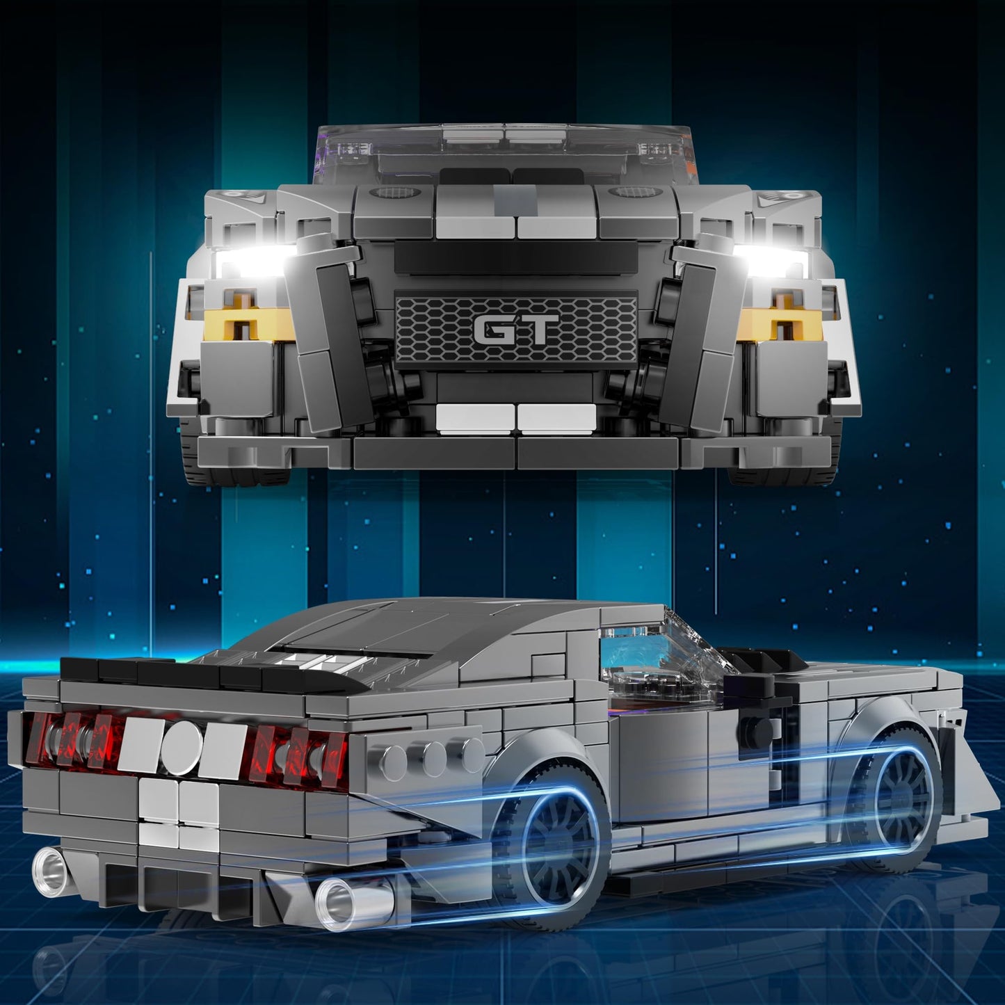 HIGH GODO Super Sports Car Building Set – 476-Piece Kit for Adults & Teens 14+