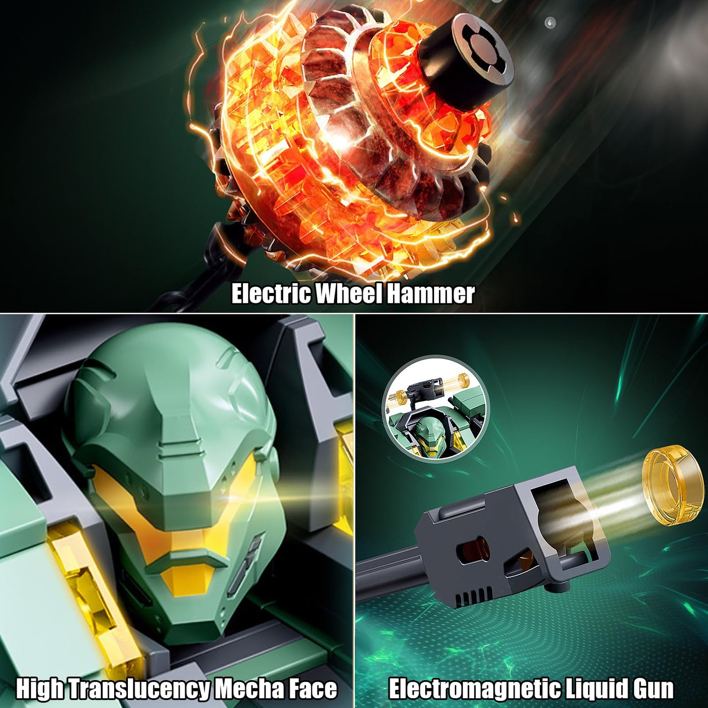HIGH GODO Transforming Mech Robot Building Kit — 542 Pieces, 14+