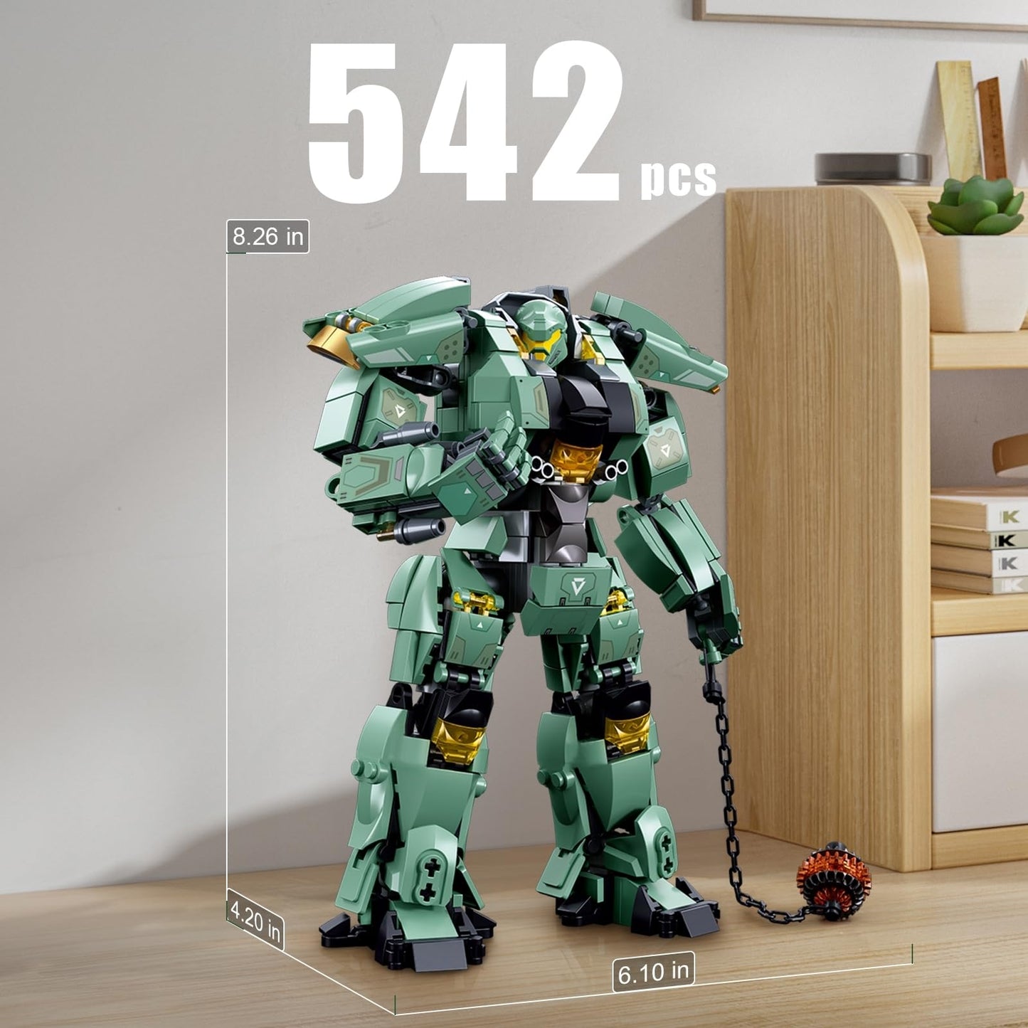 HIGH GODO Transforming Mech Robot Building Kit — 542 Pieces, 14+