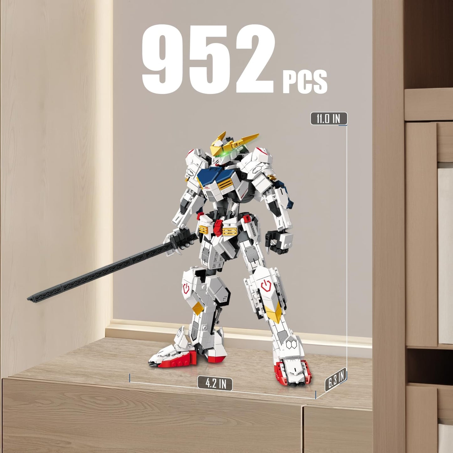HIGH GODO Transforming Robot Building Set — 952 Pieces, 2-in-1 Mech & Fighter Jet