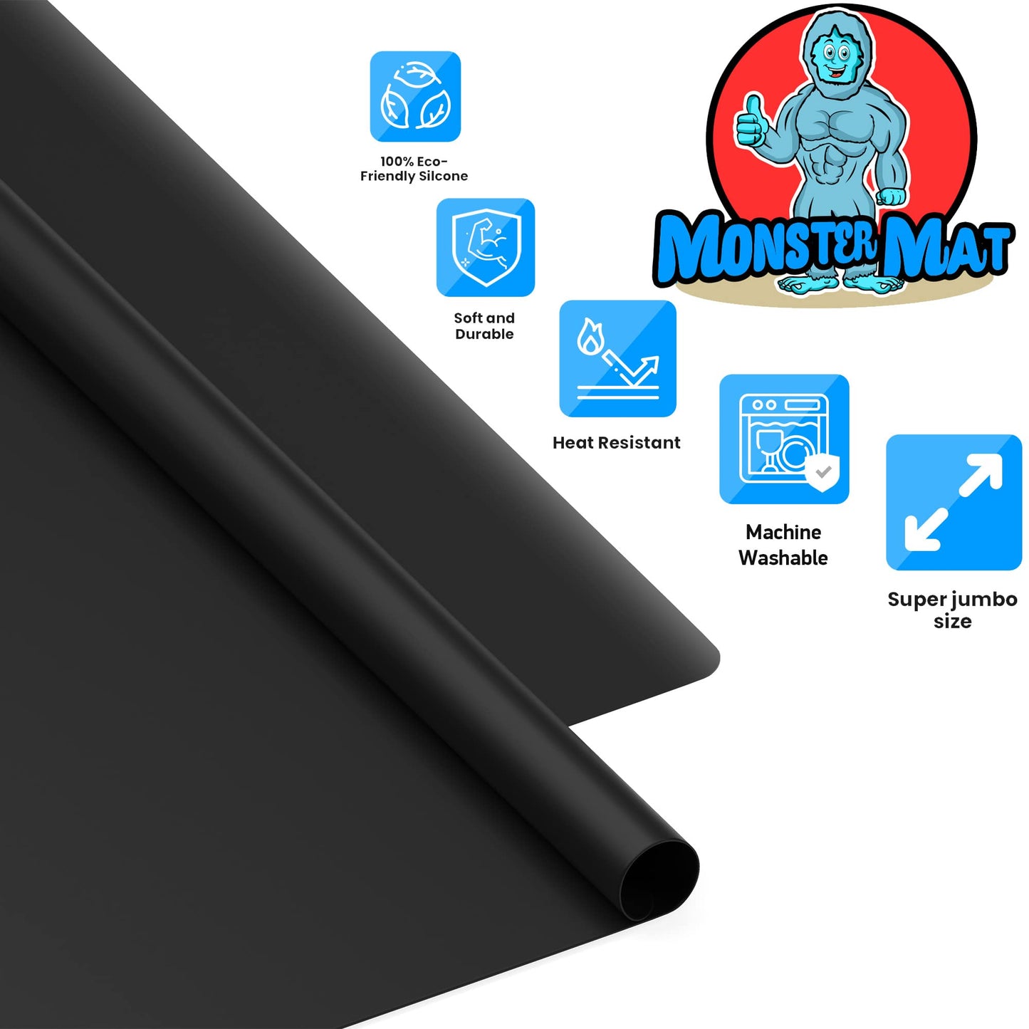 HIGHERHUMAN Super Jumbo Silicone Mat 36x48 (3x4 ft) – MonsterMat