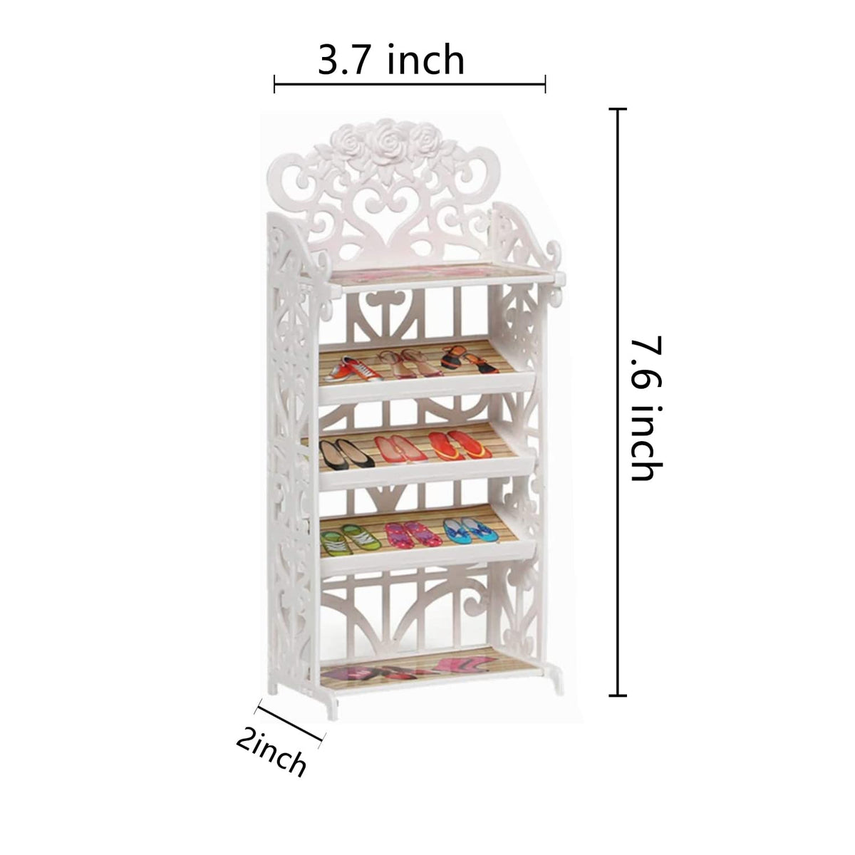 HighFun 51-Piece Doll Accessories with Shoe Rack – 30 Shoes, 10 Handbags & 10 Glasses for 11.5-Inch Dolls