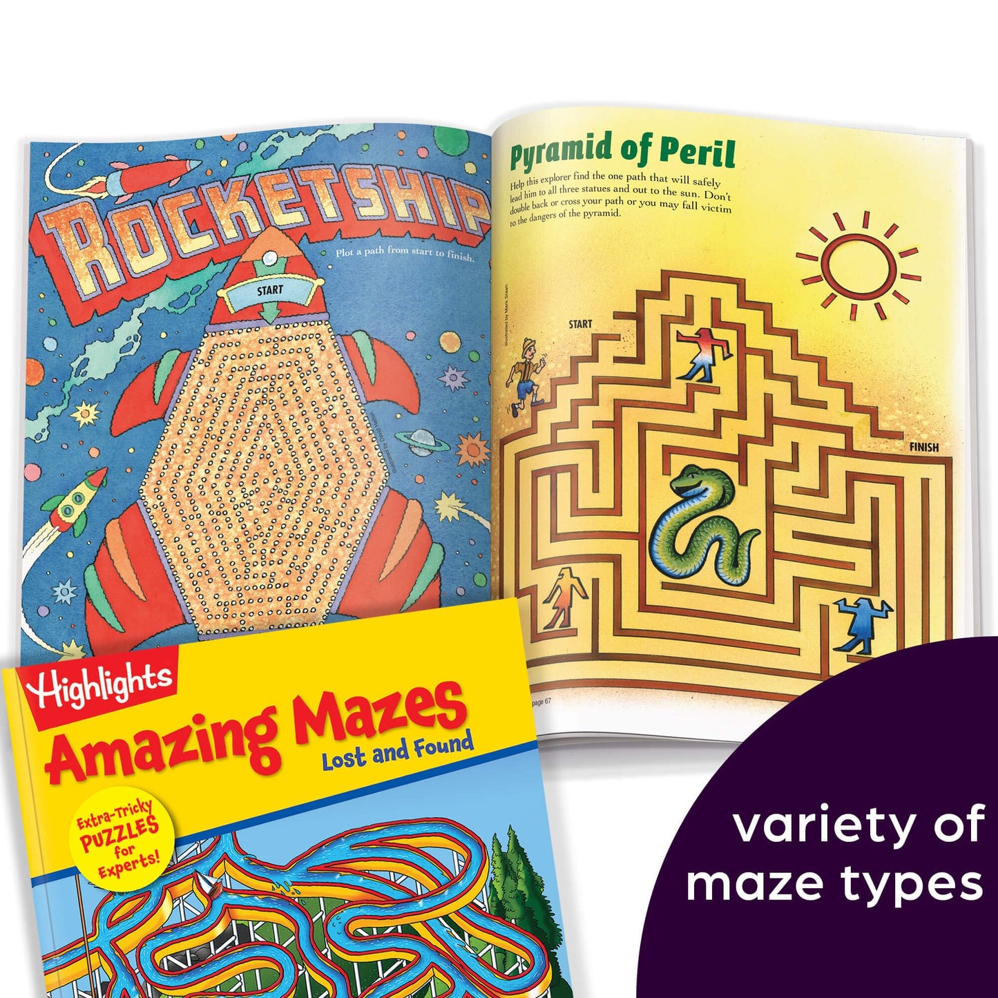 Highlights for Children Amazing Mazes: 2-Pack for Kids 6+ | Screen-Free Fun & Challenging Mazes
