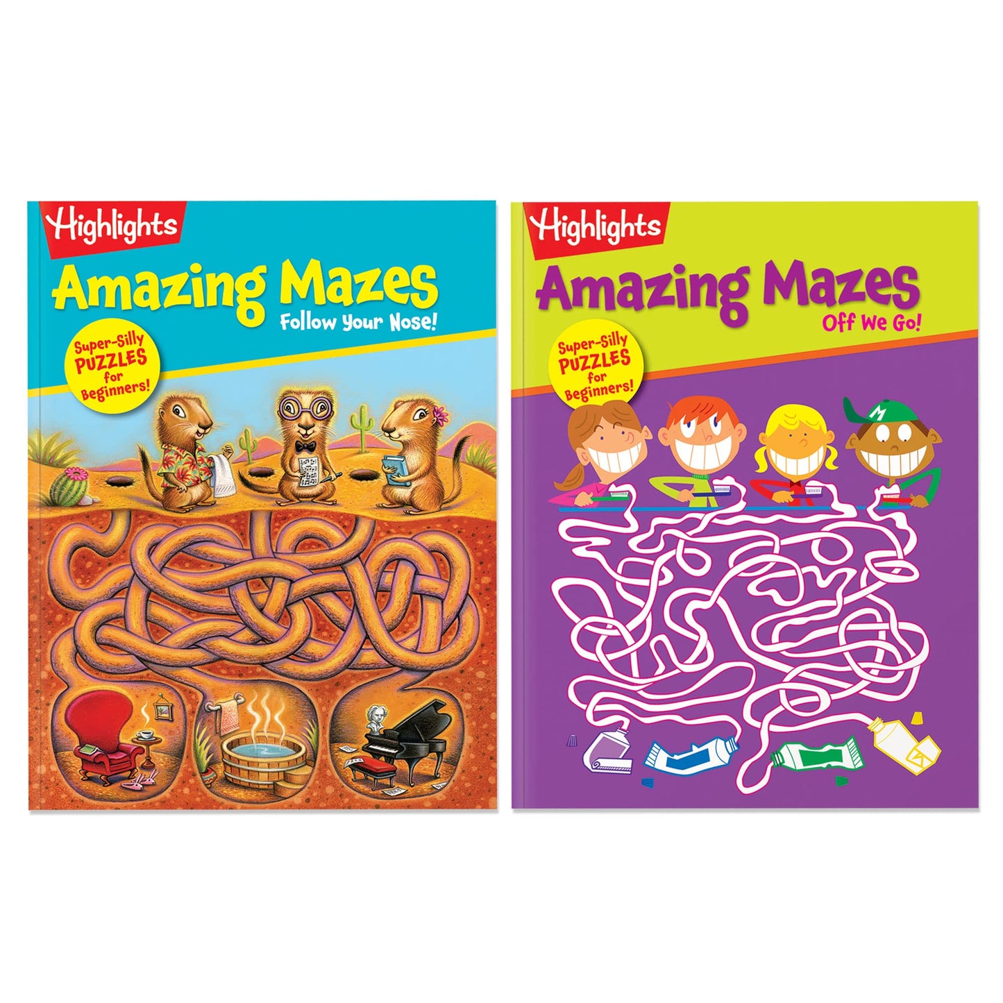 Highlights for Children: Amazing Mazes – Beginner Maze Books for Kids 3-6 (2-Pack)