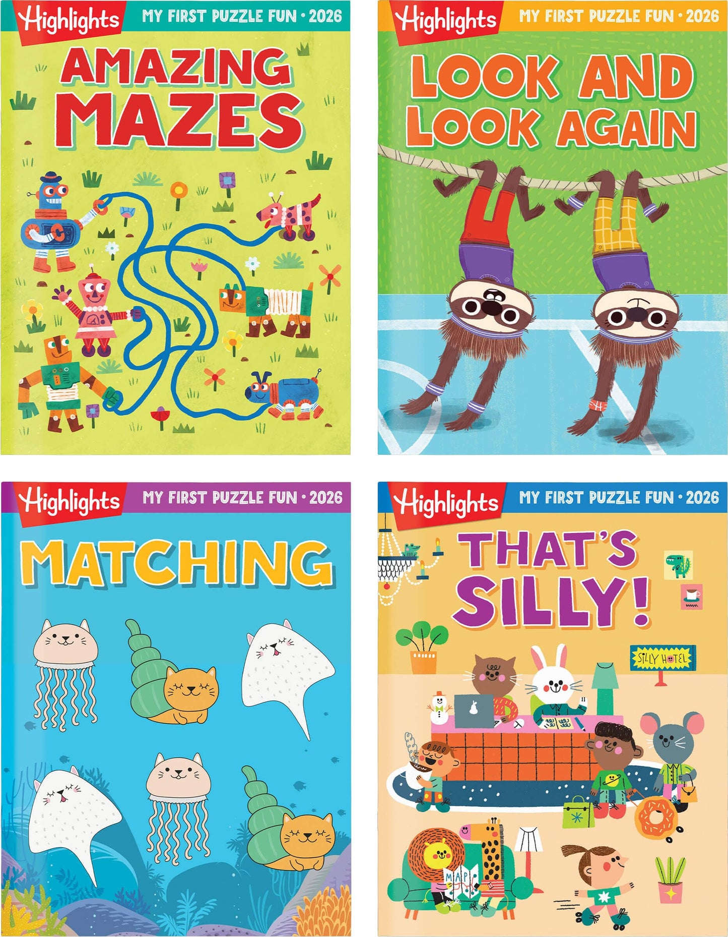 Highlights for Children: My First Puzzle Fun 2026 – 4-Book Activity Set for Ages 3-6