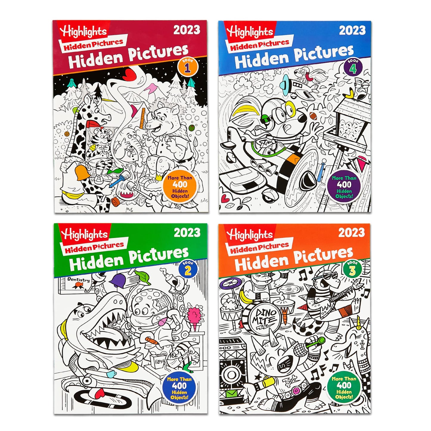 Highlights for Children Hidden Pictures 2023: 4-Book Travel Set for Kids 6+