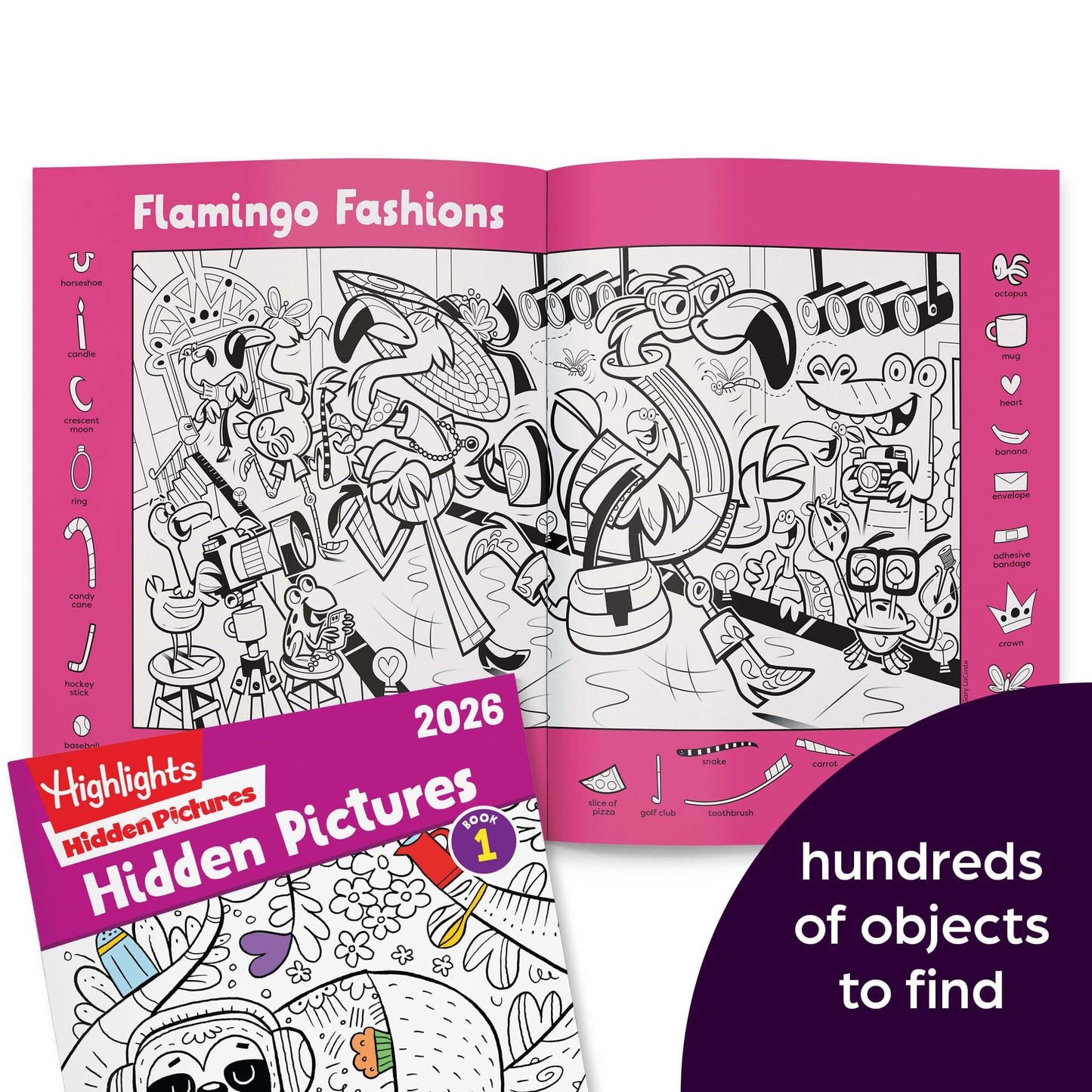 Highlights Hidden Pictures 2026 Activity Books – 4-Book Set for Kids 6+ | Hidden Object Puzzles, Coloring Pages & Seek & Find