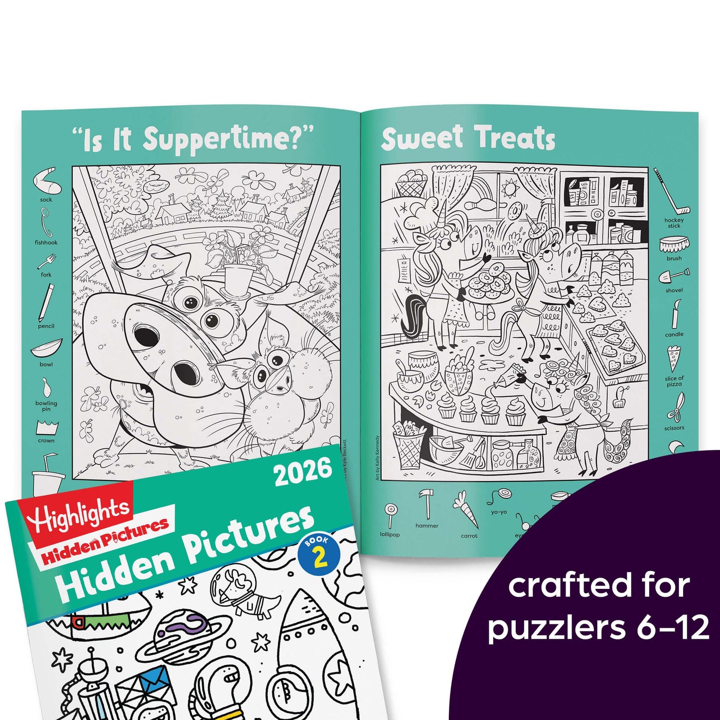 Highlights Hidden Pictures 2026 Activity Books – 4-Book Set for Kids 6+ | Hidden Object Puzzles, Coloring Pages & Seek & Find