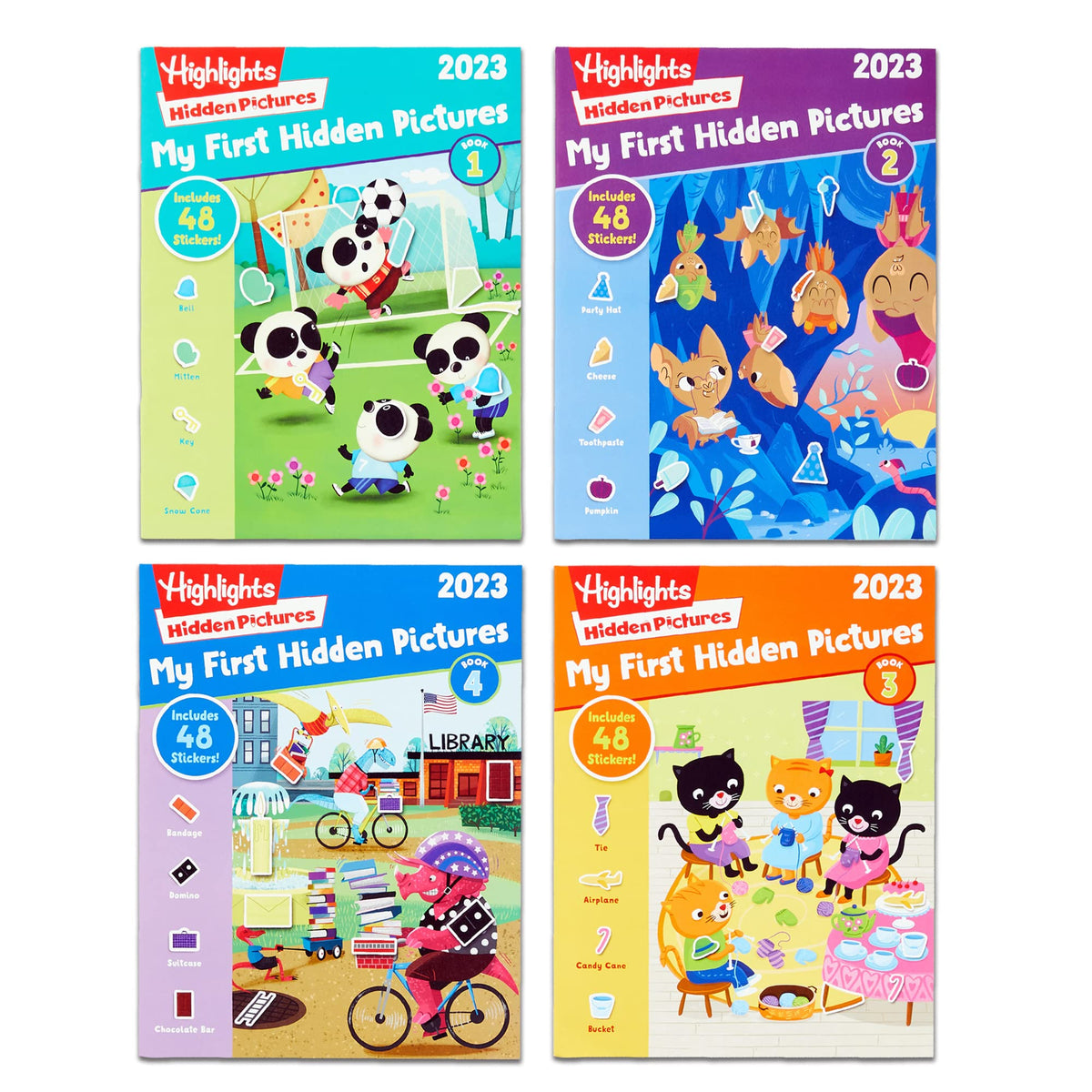 Highlights My First Hidden Pictures 2023 – 4-Book Travel Set for Kids Ages 3-6