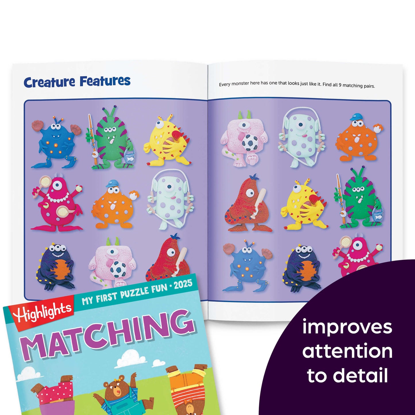 Highlights My First Puzzle Fun 2025: 4-Book Puzzle Set for Kids Ages 3-6 – Travel-Friendly, Screen-Free Activities
