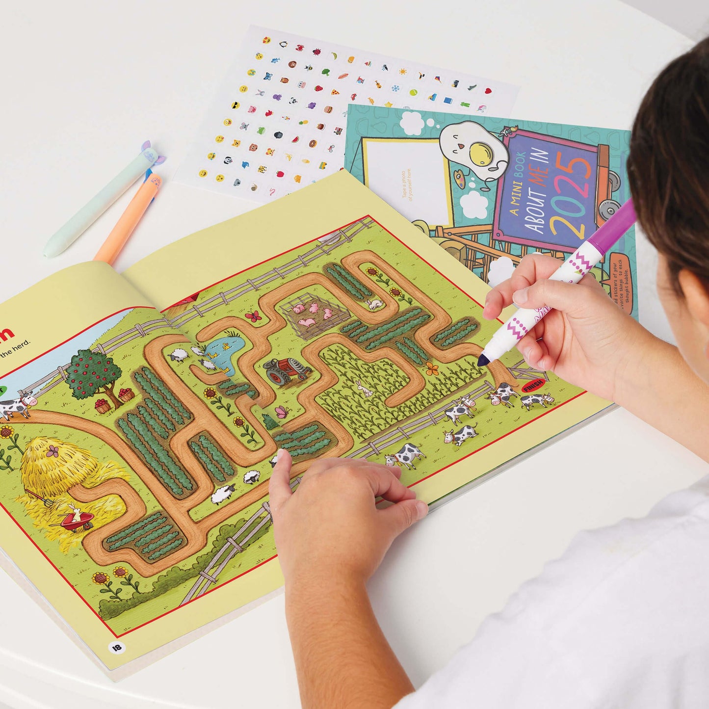 Highlights My First Puzzle Fun 2025: 4-Book Puzzle Set for Kids Ages 3-6 – Travel-Friendly, Screen-Free Activities