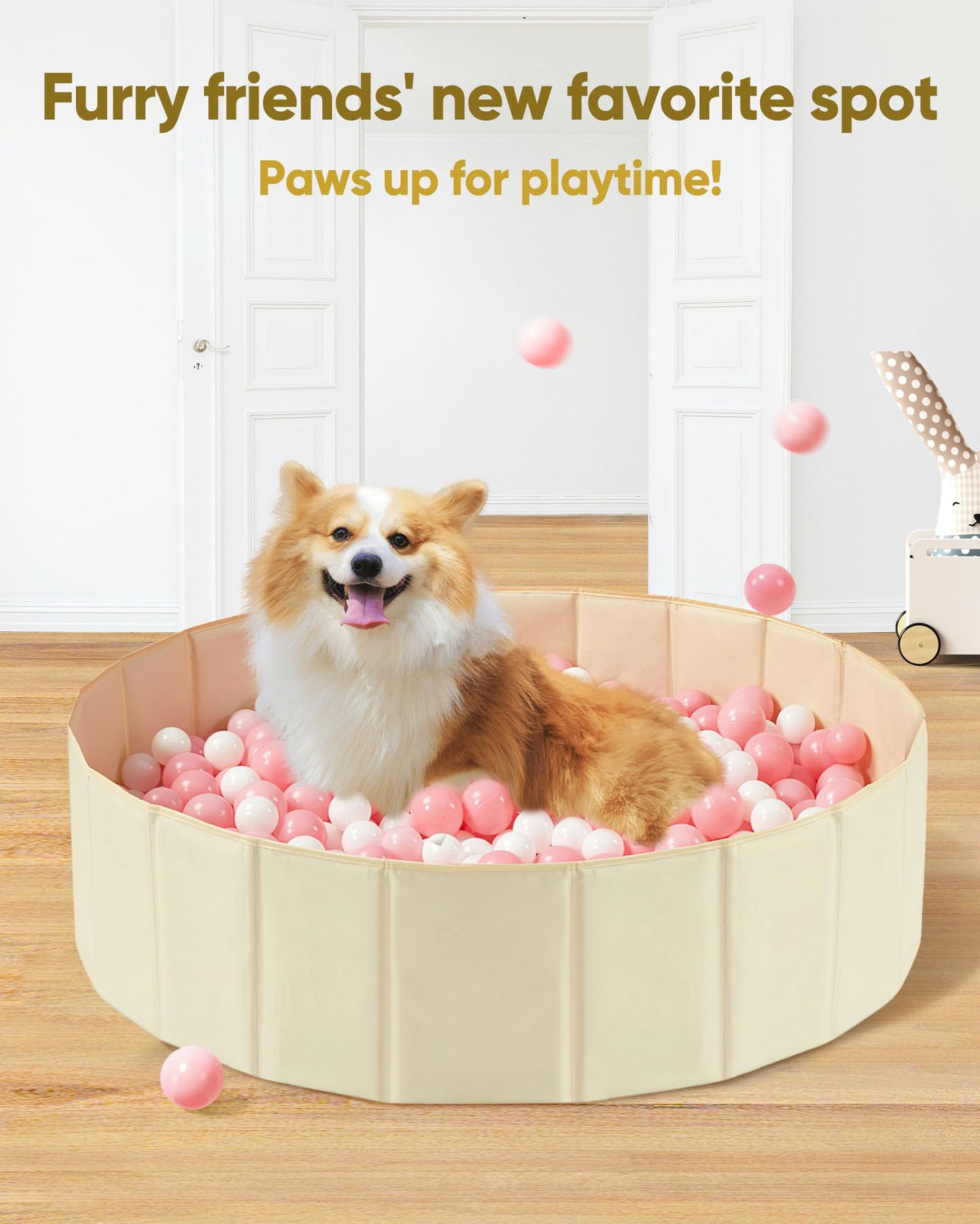 Hikiddy Baby Ball Pit Foldable 31.5 Inch – Safe, Portable Kiddie Ball Pool for Toddlers