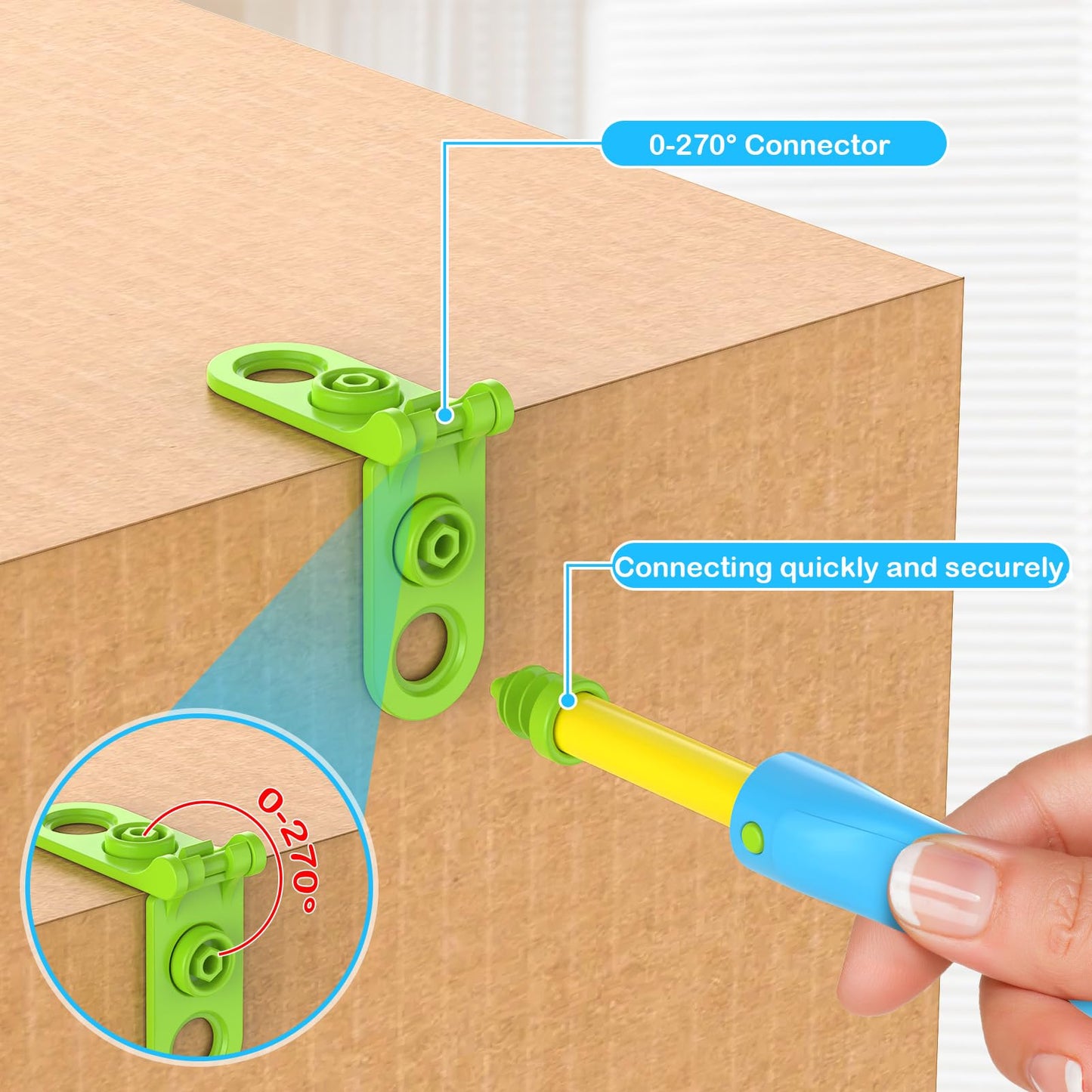 HIKISS 168-Piece Cardboard Tools Kit for Kids – Safe, Creative STEM Toy for Ages 5+