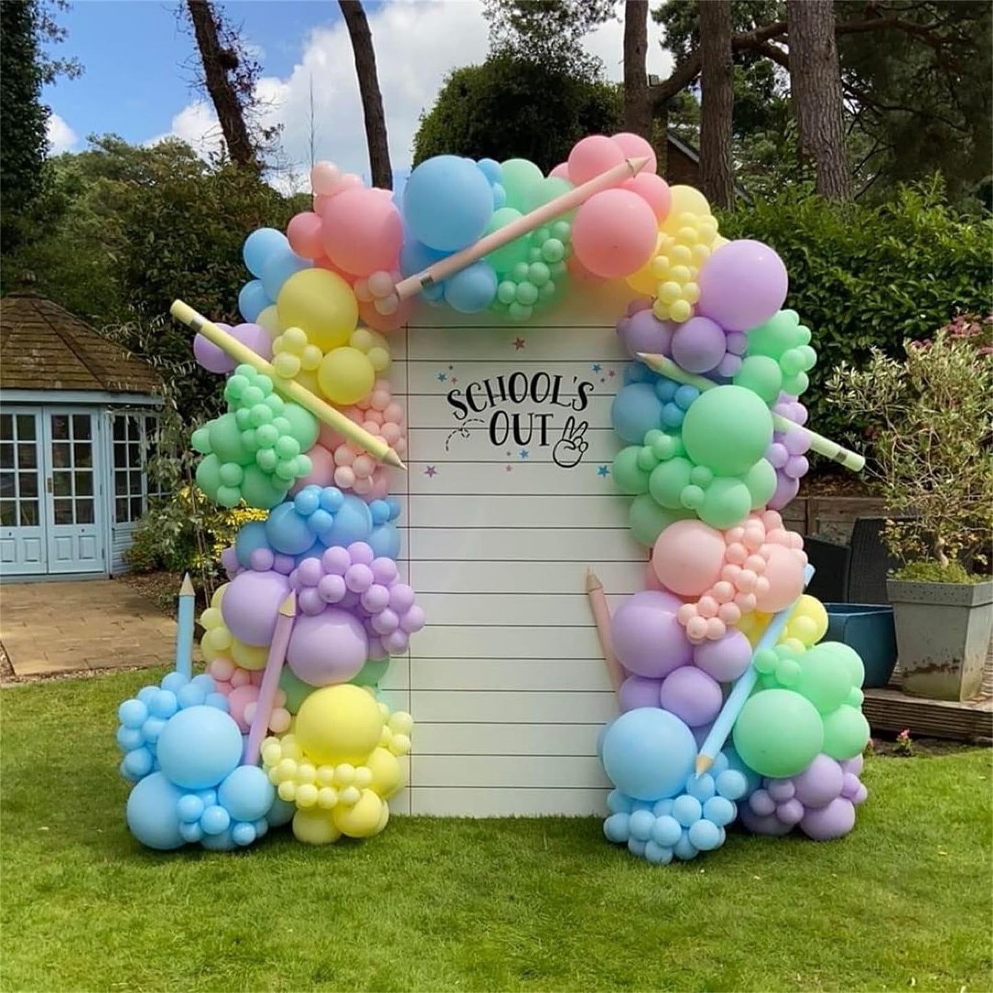 HILAVO Pastel Rainbow Balloons - 60Pcs 12in Multicolor Latex Balloons for Weddings, Parties & Baby Showers