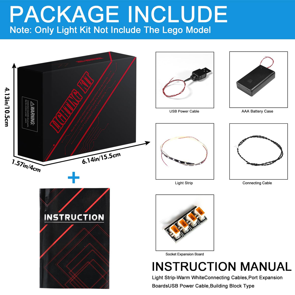 Hilighting Upgraded LED Light Kit for LEGO Speed Champions Nissan Skyline GT-R (R34) 76917