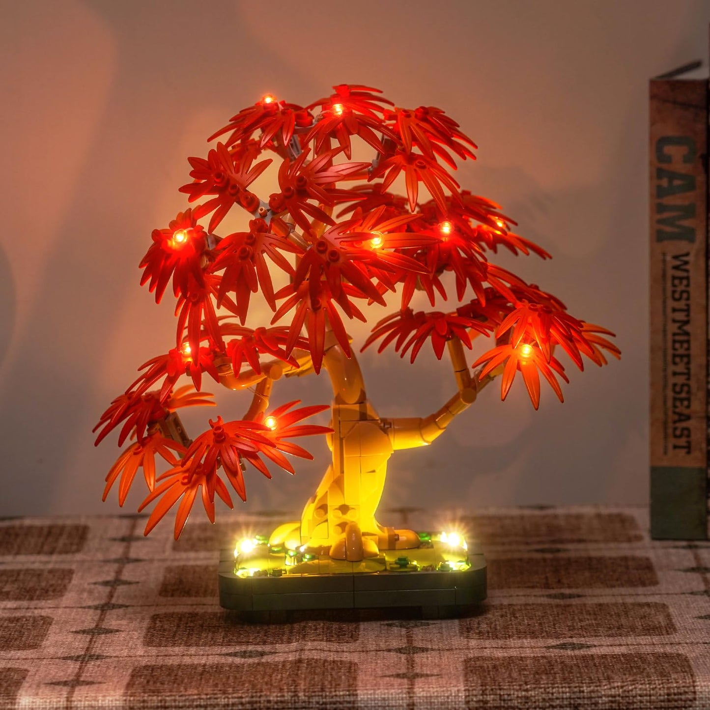 Hilighting Upgraded LED Light Kit for Lego Japanese Red Maple Bonsai Tree – USB Powered, 3M Adhesive, Easy Install
