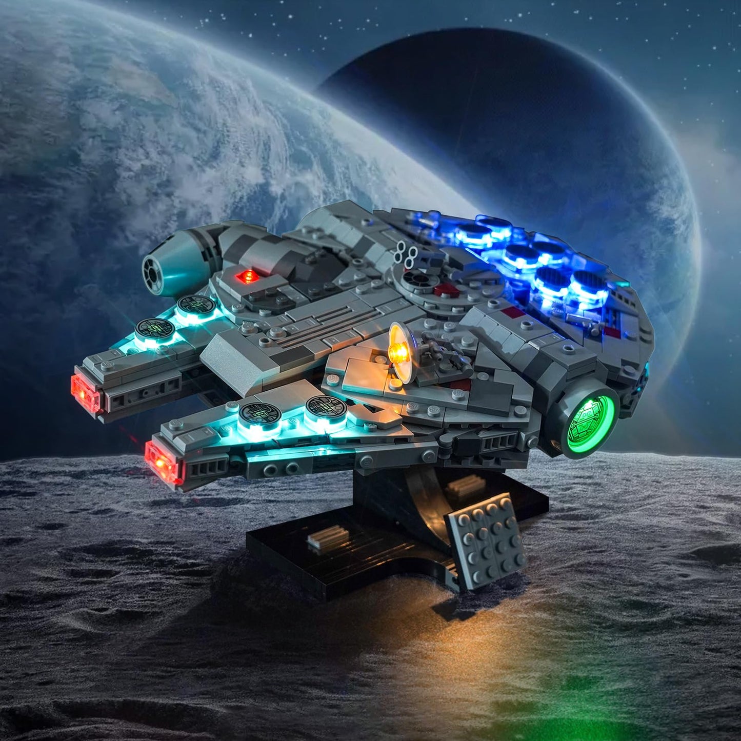 Hilighting Upgraded LED Light Kit for LEGO 75375 Millennium Falcon – Easy Install, USB or Battery Power