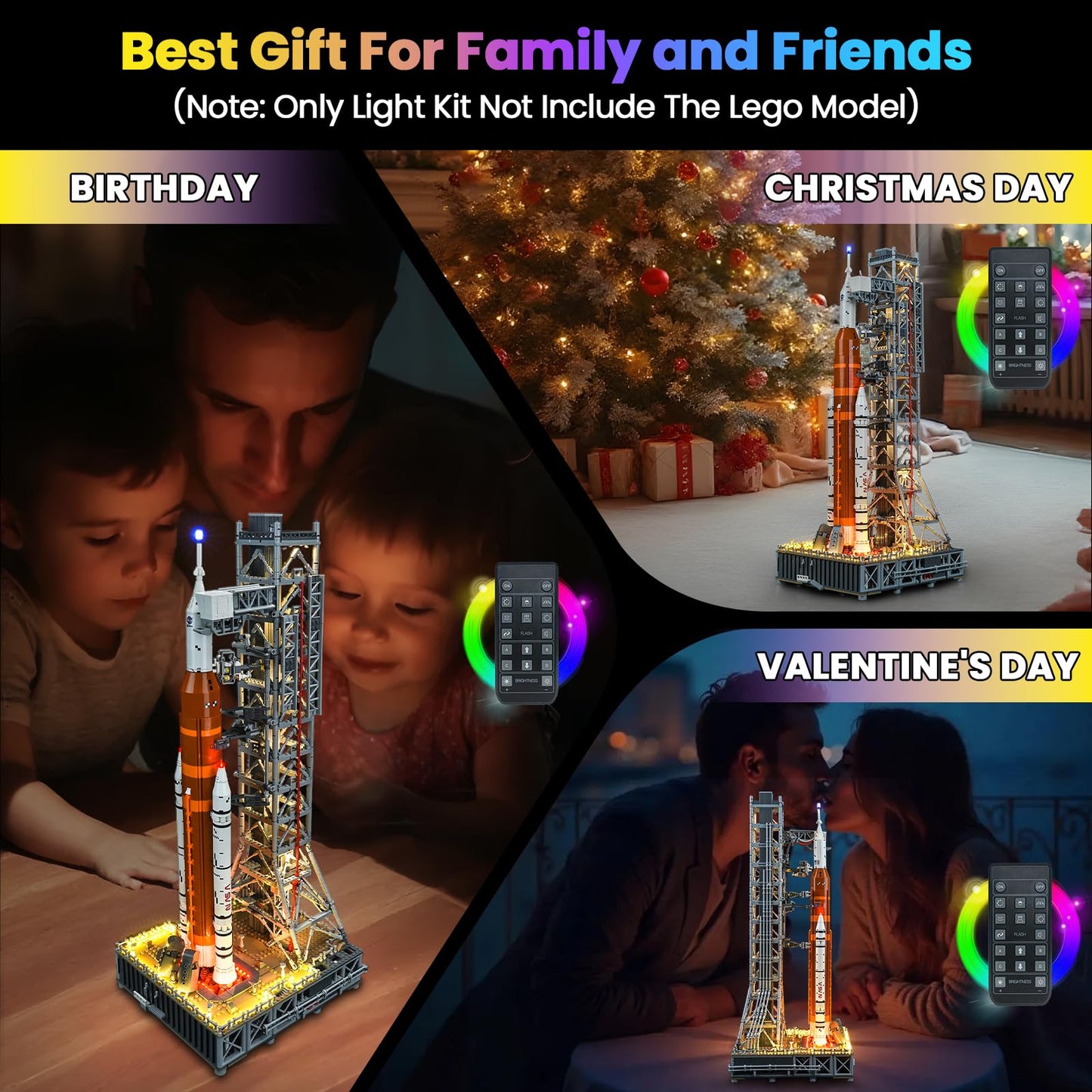 Hilighting Upgraded LED Light Kit for Lego NASA Artemis SLS with Remote – 10341 Compatible