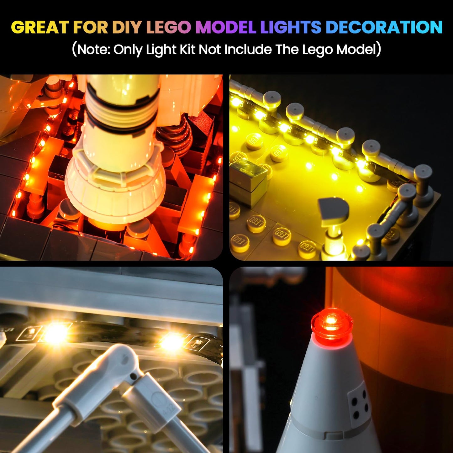 Hilighting Upgraded LED Light Kit for Lego NASA Artemis SLS with Remote – 10341 Compatible