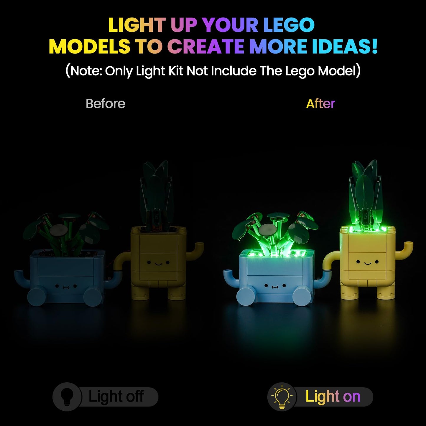 Hilighting LED Light Kit for Lego Botanical Happy Plants (10349) – Easy Install