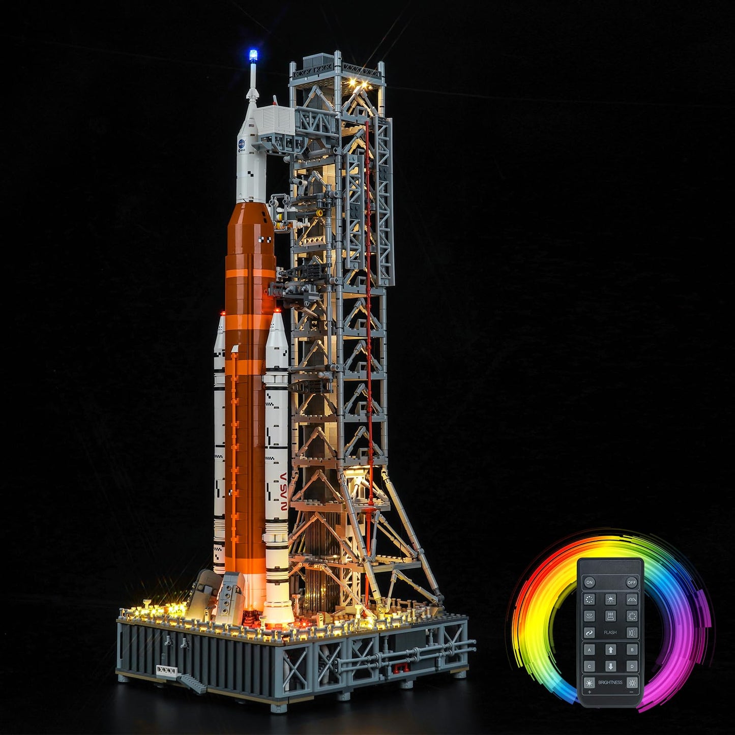 Hilighting Upgraded LED Light Kit for Lego NASA Artemis SLS with Remote – 10341 Compatible