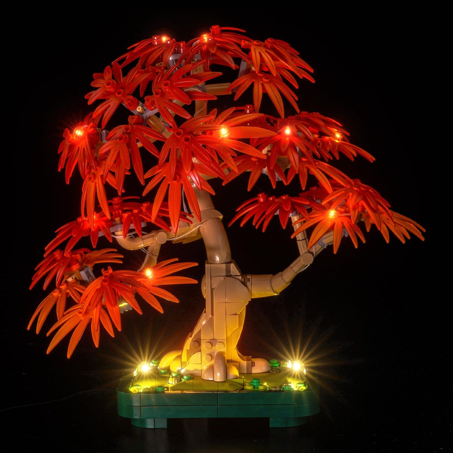 Hilighting Upgraded LED Light Kit for Lego Japanese Red Maple Bonsai Tree – USB Powered, 3M Adhesive, Easy Install