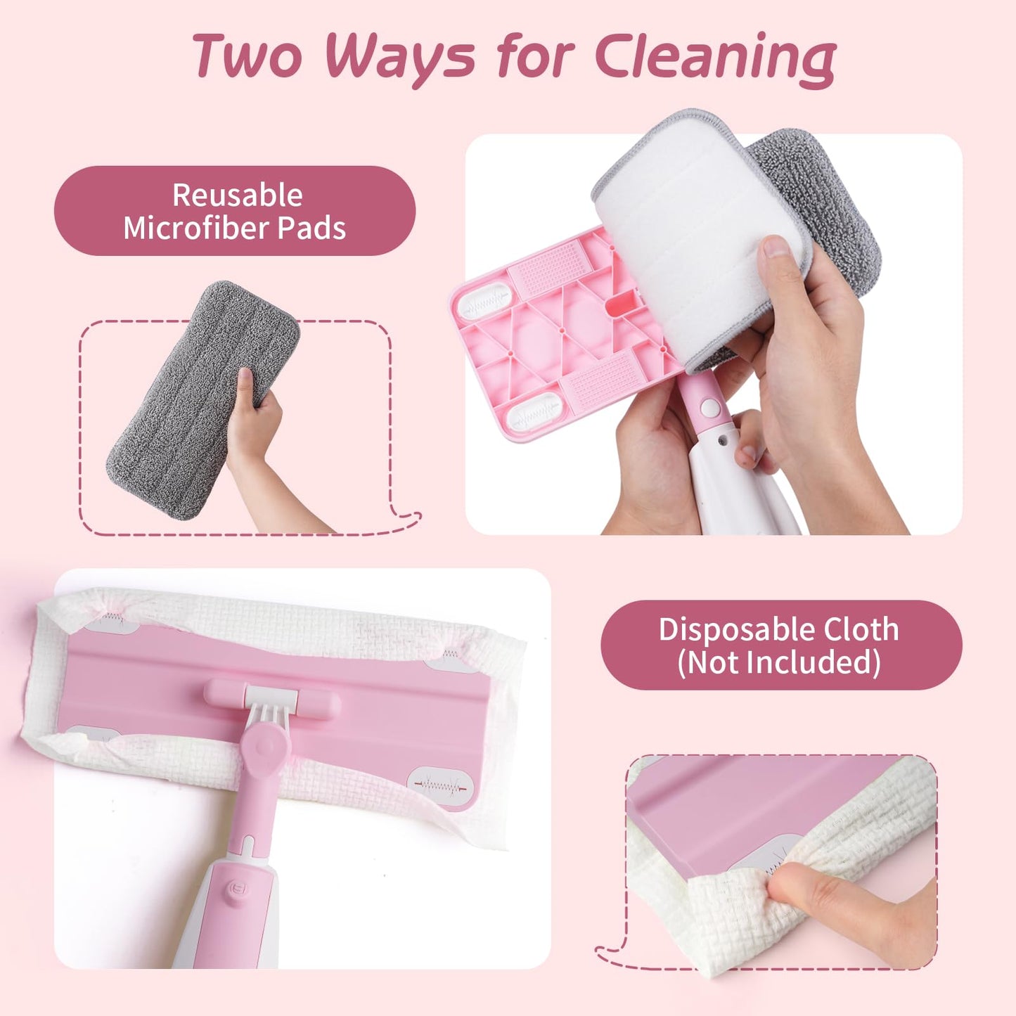 Hilsoeet Kids Spray Mop Pink — Real Water-Spraying Toy for Toddlers
