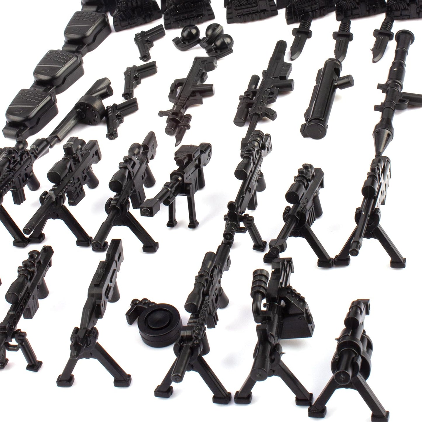 HIMIRICH Military Weapons Pack – US Army Accessories for Kids, Compatible with Major Building Blocks