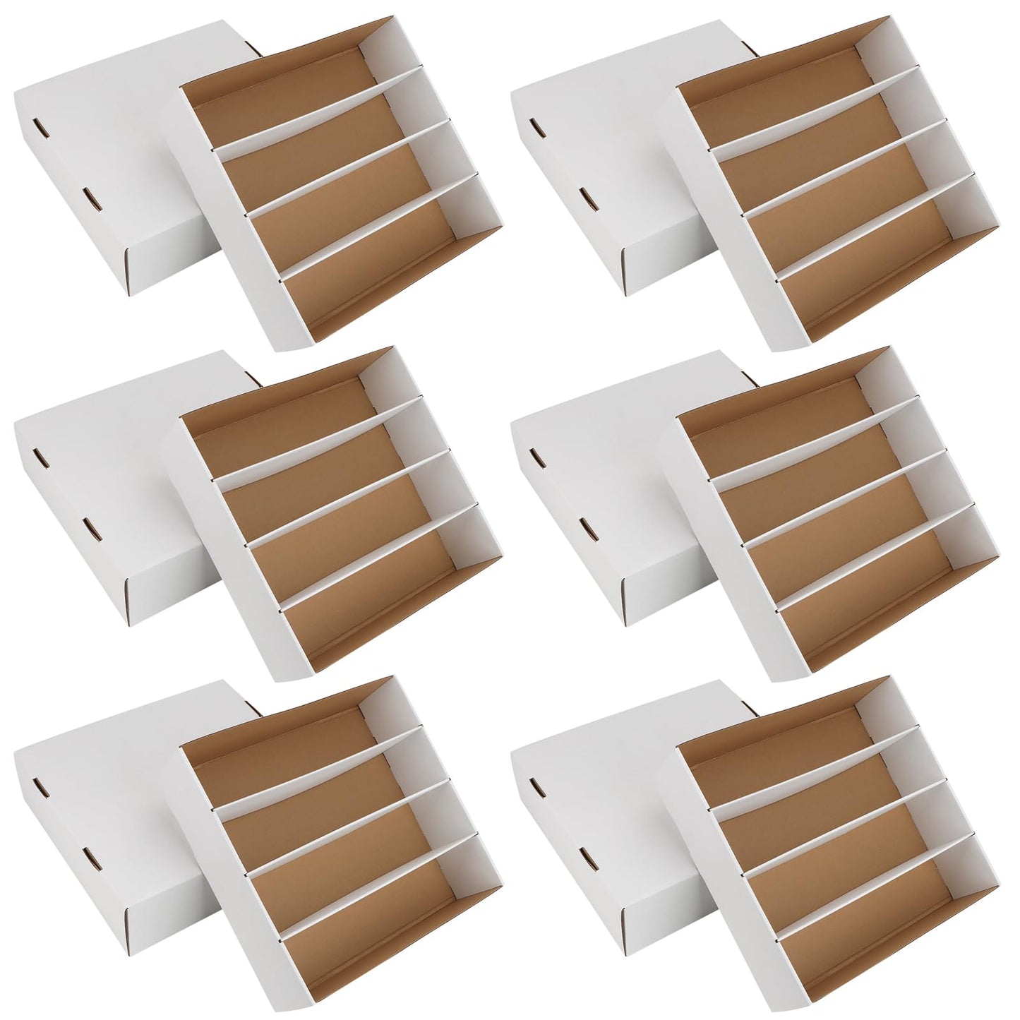 HIMOMO Trading Card Storage Box – 3120 Card Capacity, 6-Set White Card Storage Case
