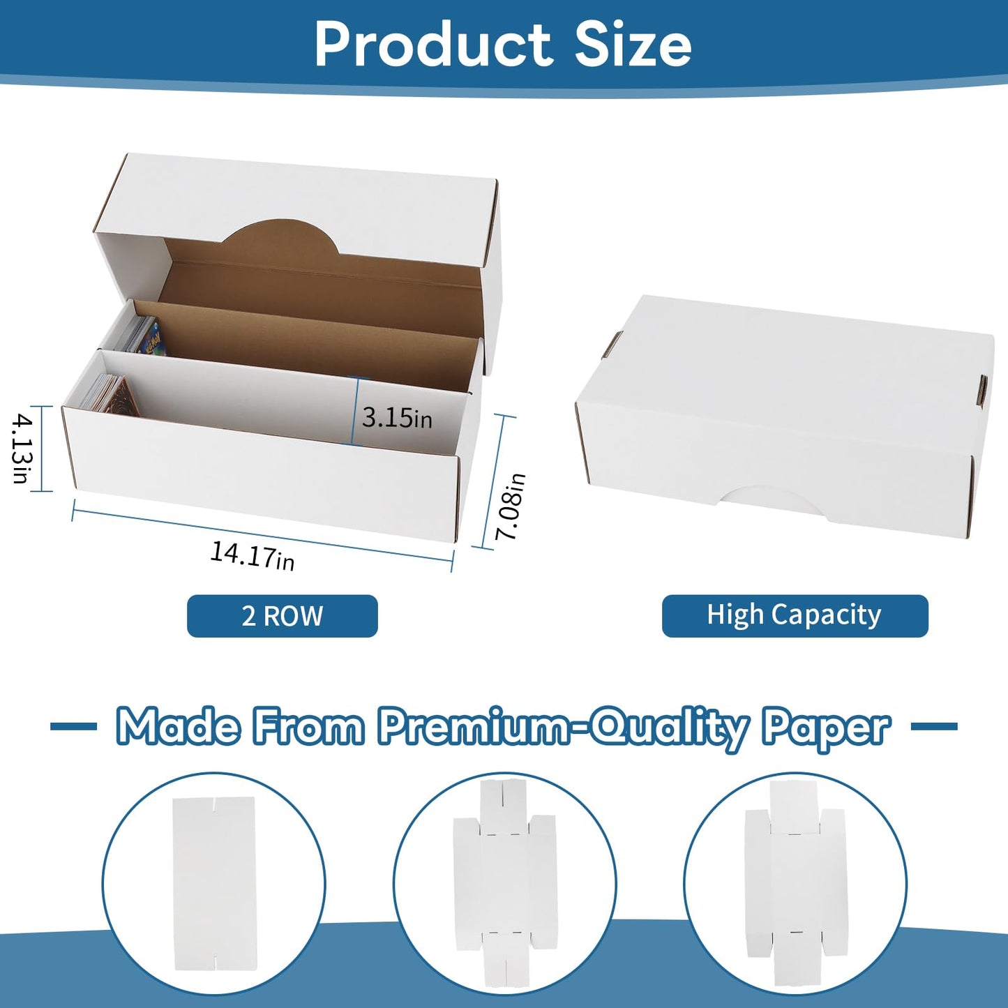 HIMOMO 6-Set Trading Card Storage Box – 1600 Card Capacity