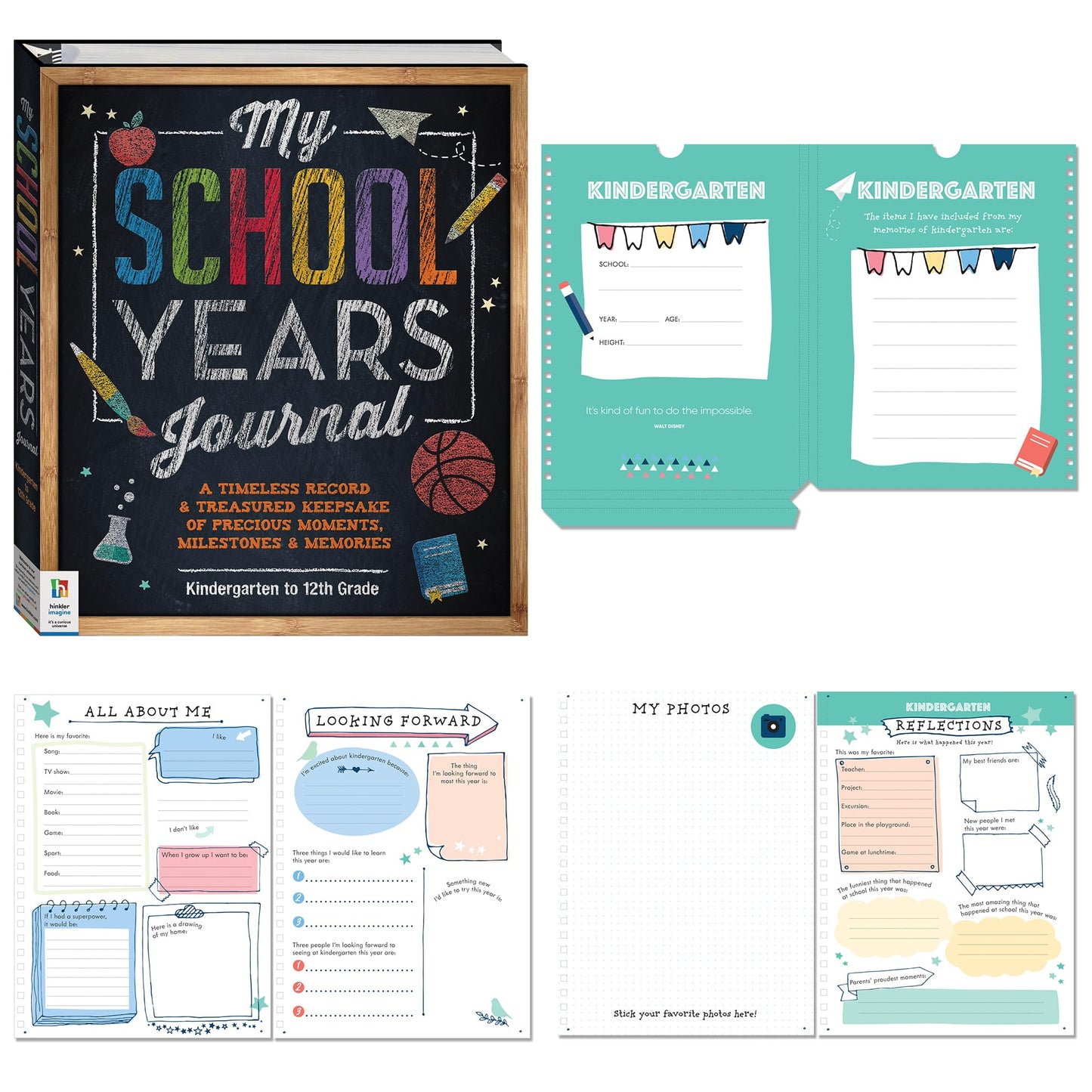 Hinkler My School Years Journal – Preserve Memories from Kindergarten to 12th Grade