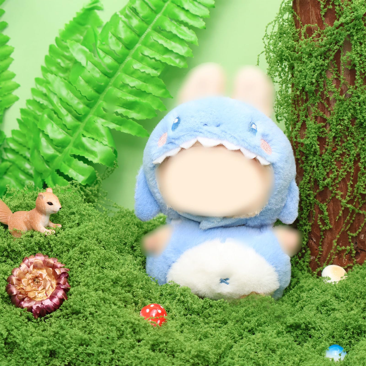 HiOKOU 17cm Doll Clothes – Cute Animal Outfits (Shark, Bee, Monkey, Pig)