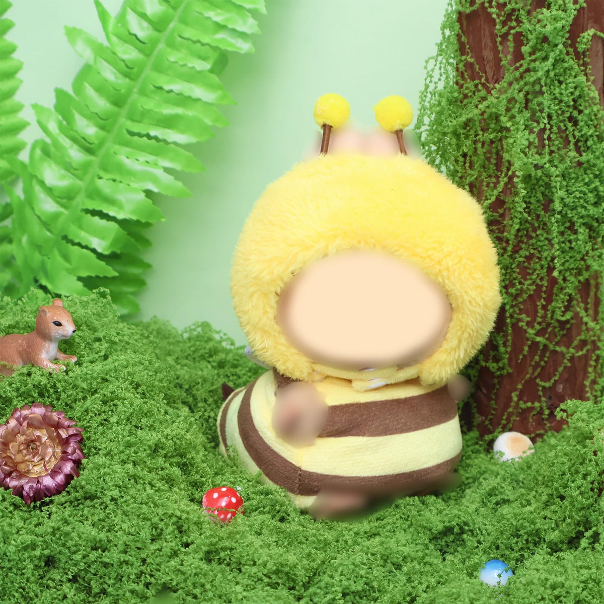 HiOKOU Labubu 17cm Doll Clothes – Cute Animal Outfits for Dress Up (Bee)